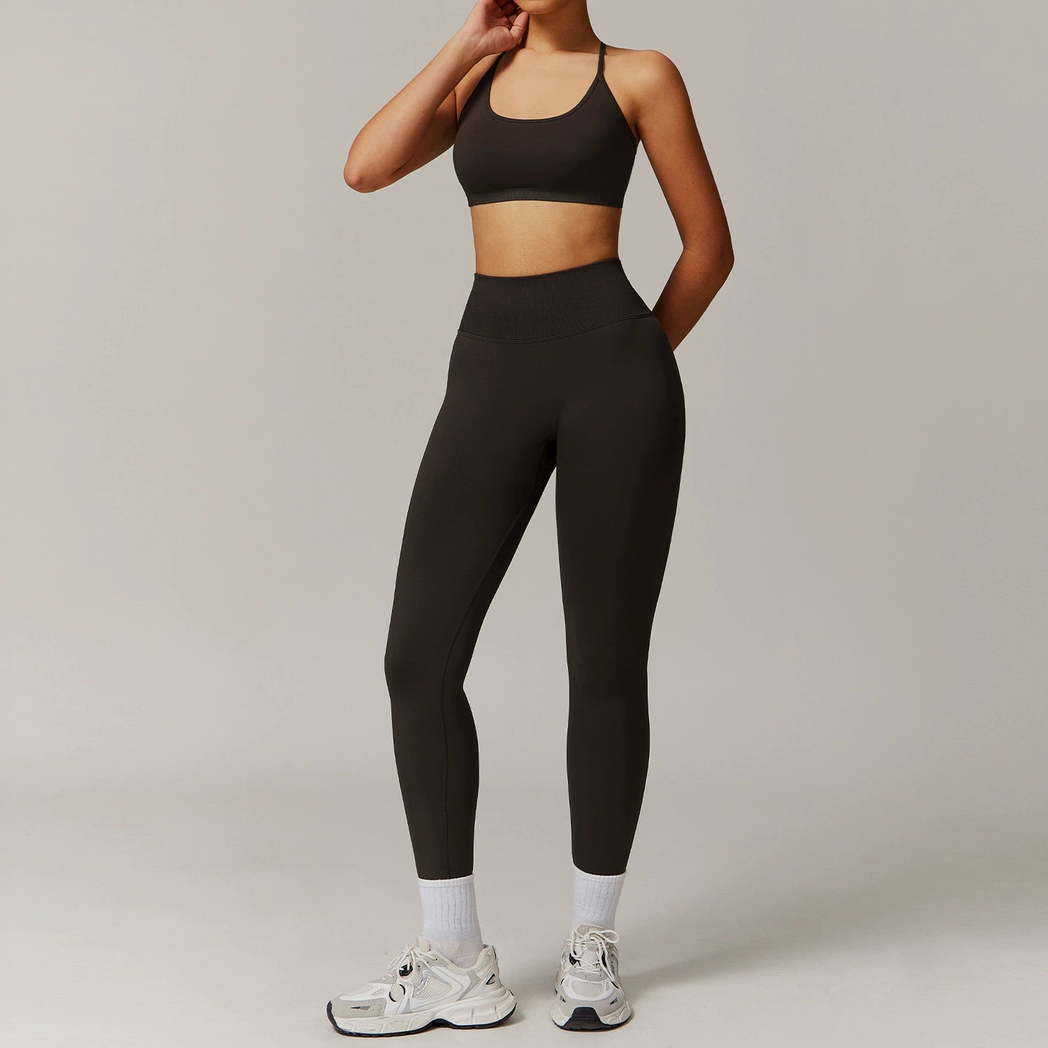 Women's Seamless back yoga suit