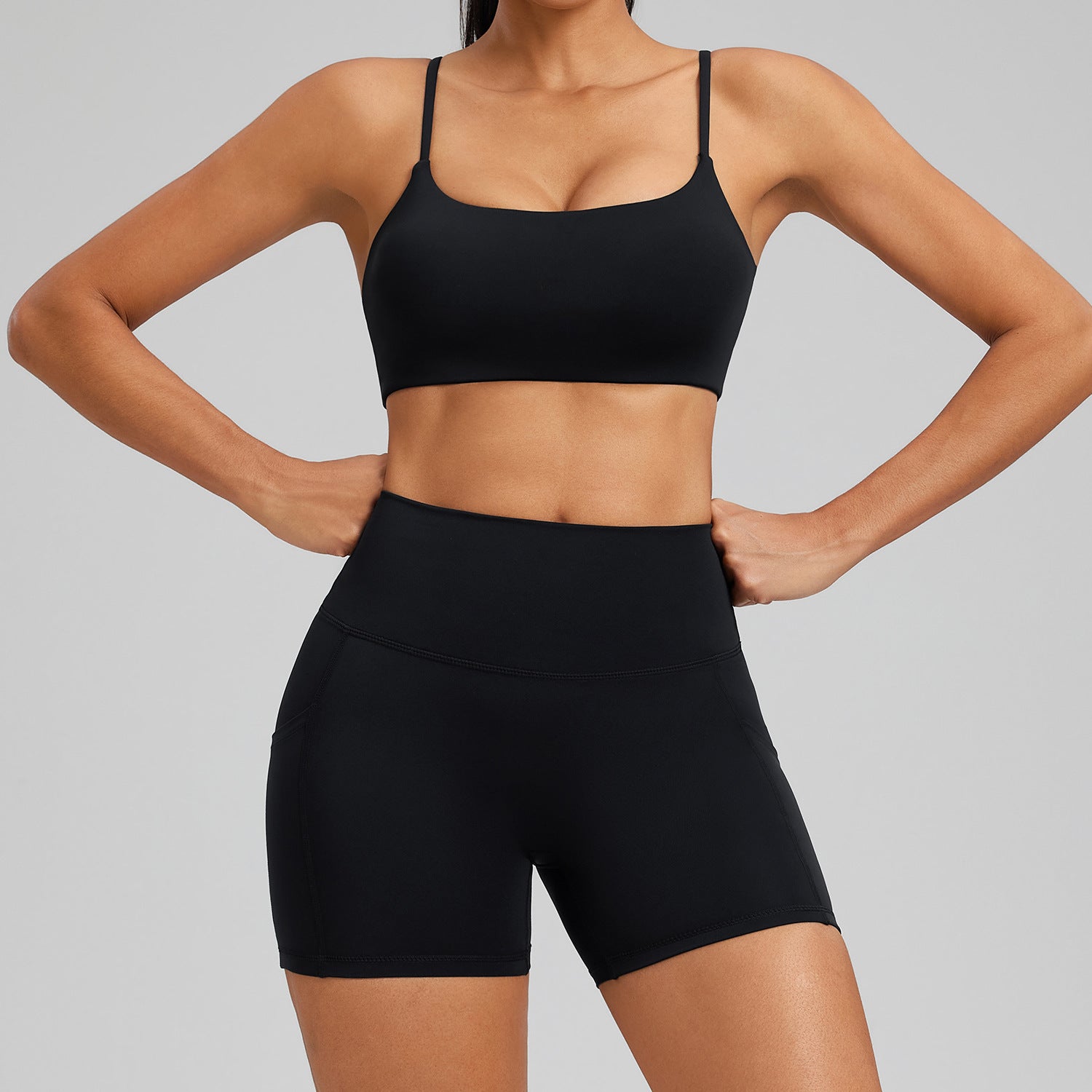 Women's hip-lifting tight bras with shorts sportswear suit