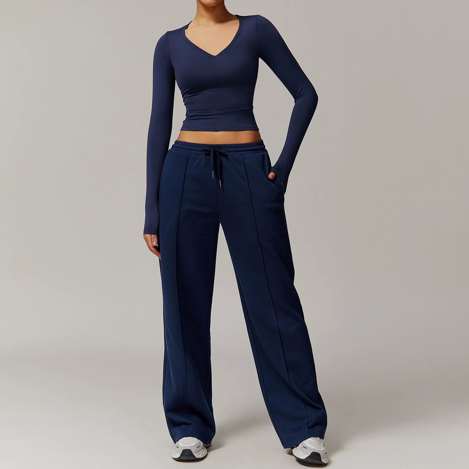 Women's Brushed long sleeve with high waist pants set