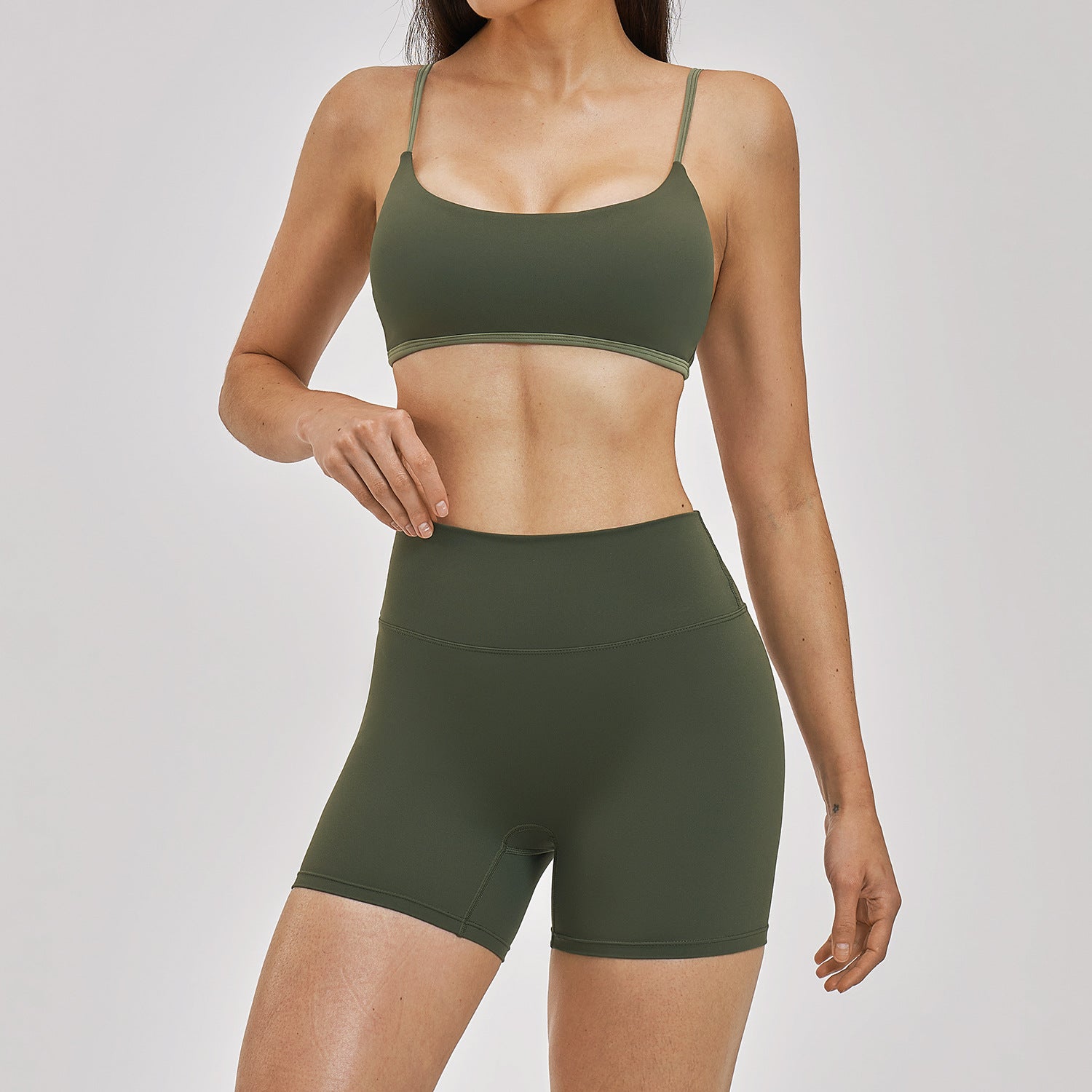Women's beautiful bras with shorts set fitness casual yoga set