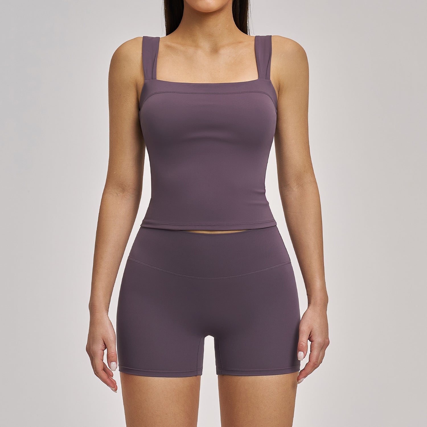 Women's casual Halter-Neck Yoga Top with shorts yoga set