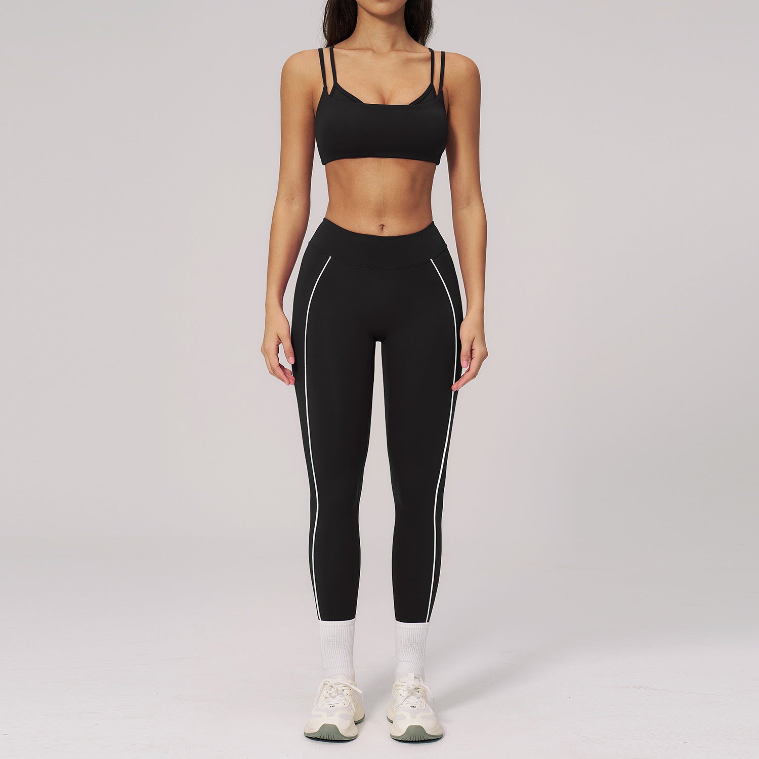 Women's wholesale sports bras with leggings set casual gymwear
