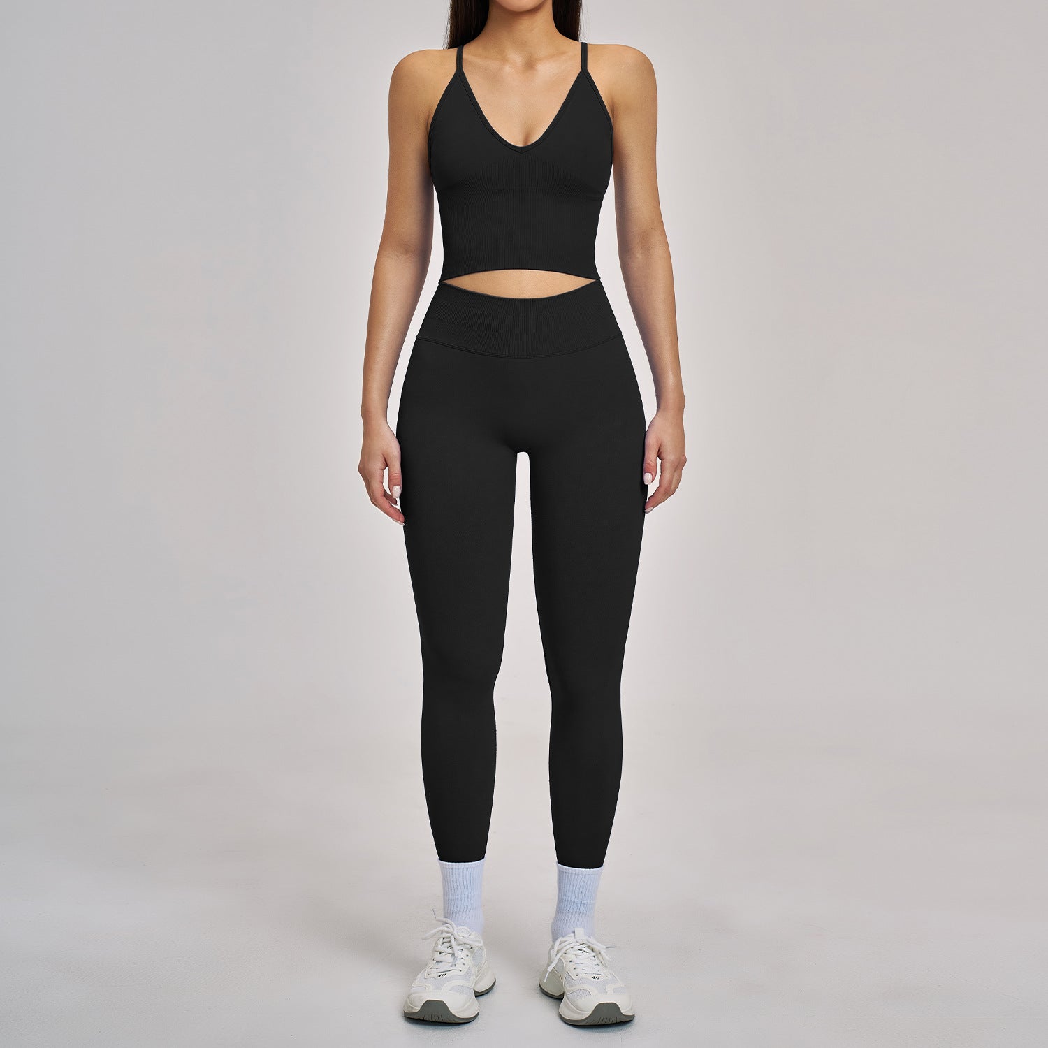 Women's seamless sports beas with leggings fitness yoga set