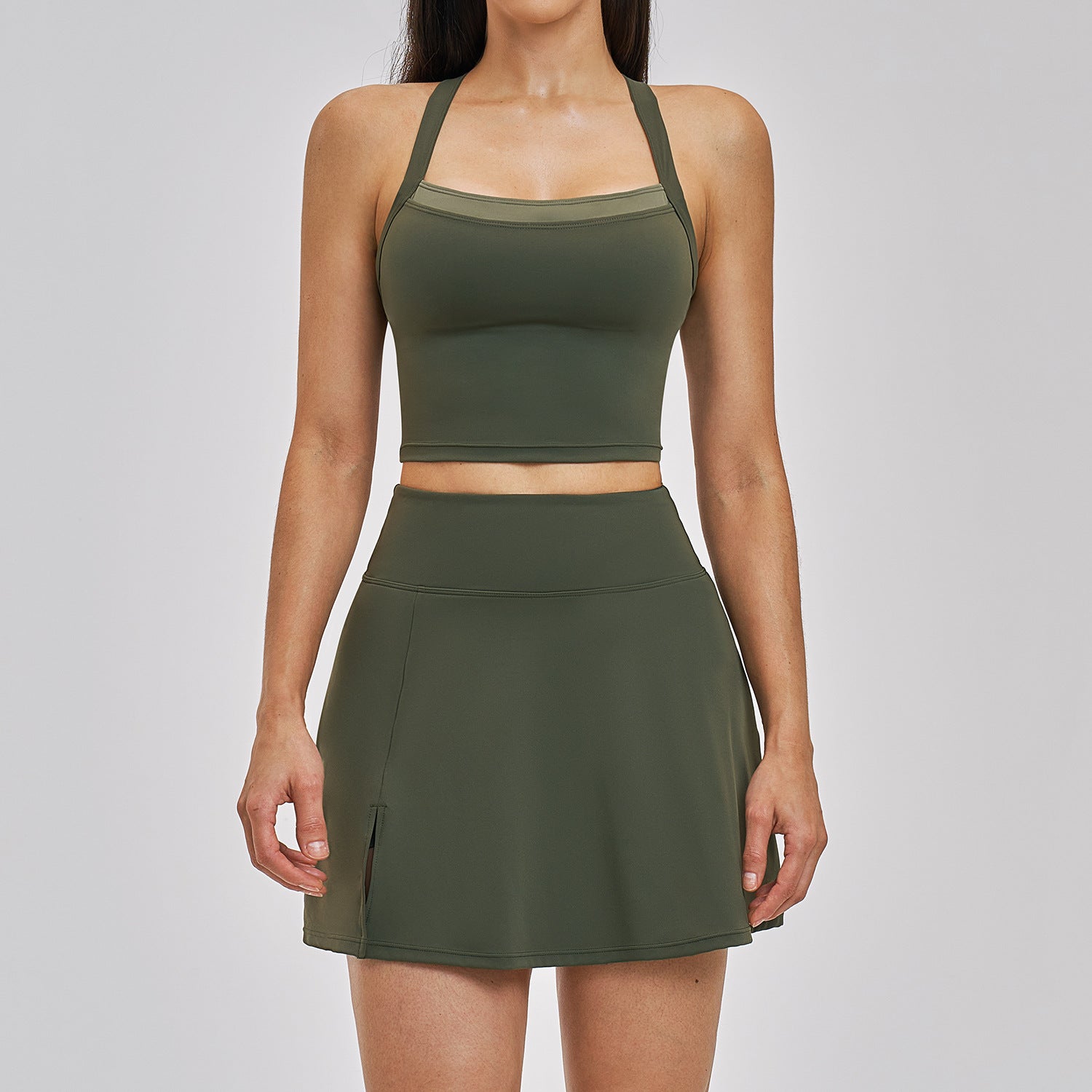 Women's Quick-Drying Tennis Set with Crisscross Back