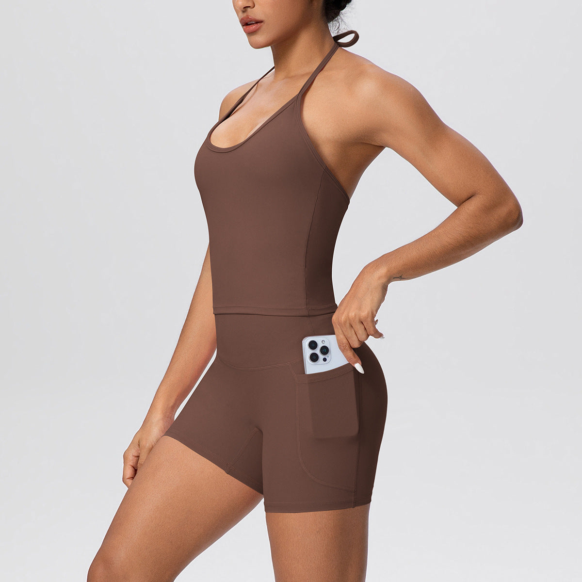 Women's soft farbic bras with shorts yoga set