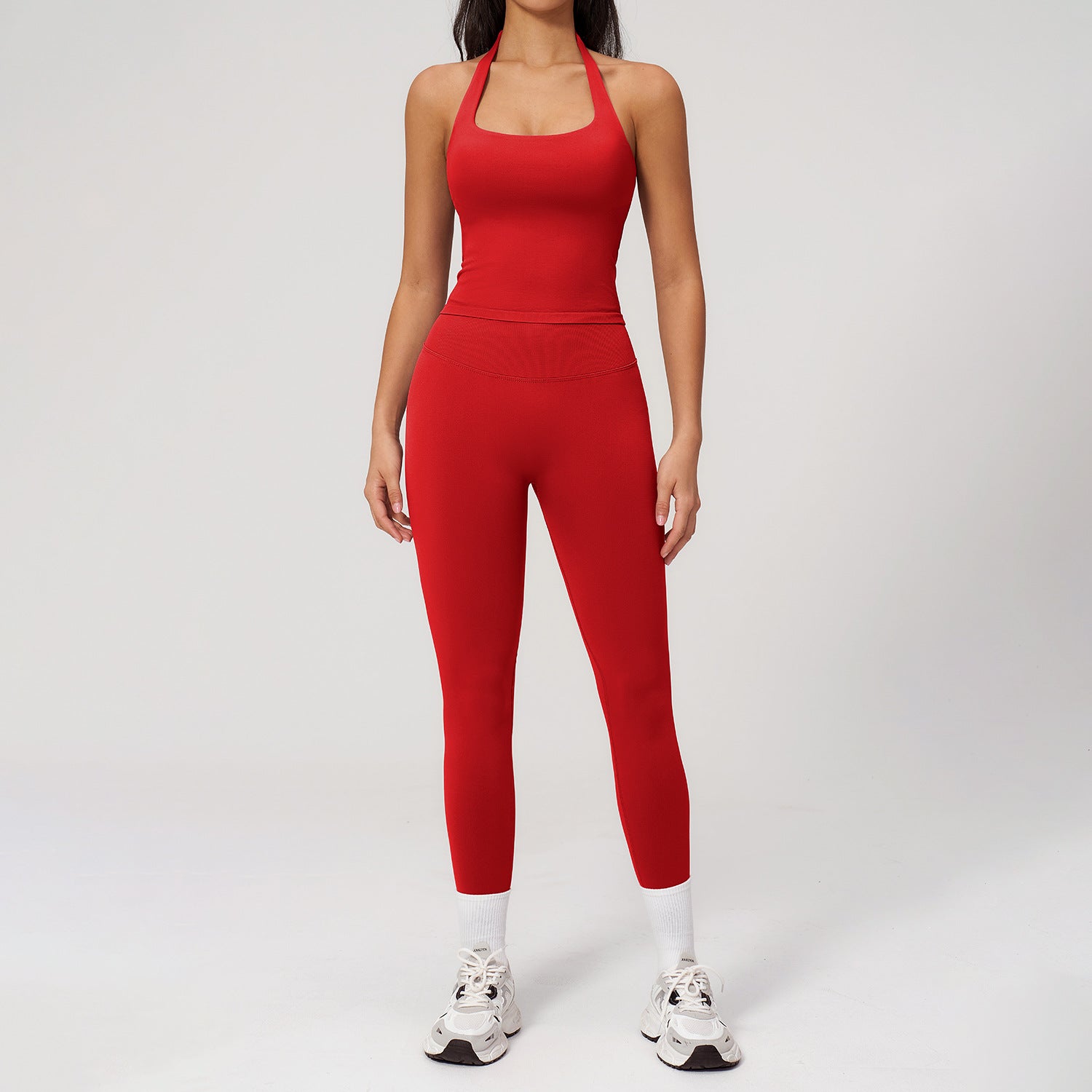 High-Elasticity Quick-Drying Sports Vest with Leggings Set