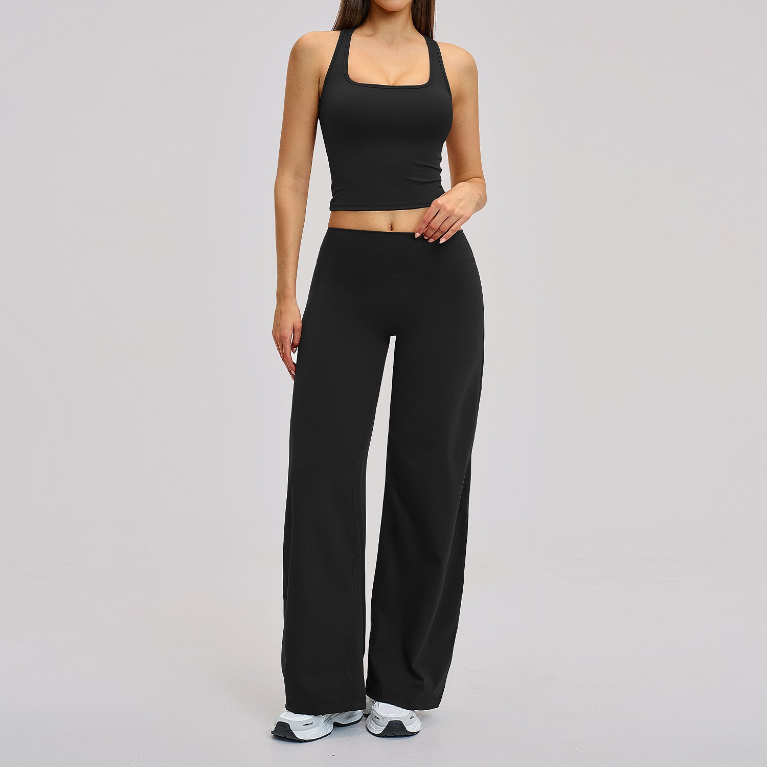 Wholesale high waist pant fitness Matching yoga set