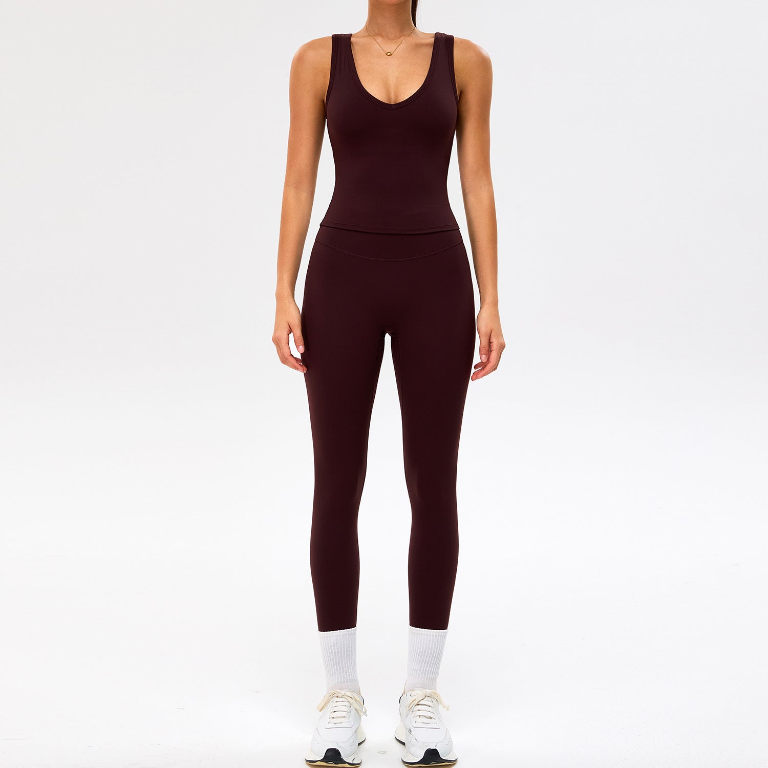 Quick-drying high waist leggings with bras yoga set
