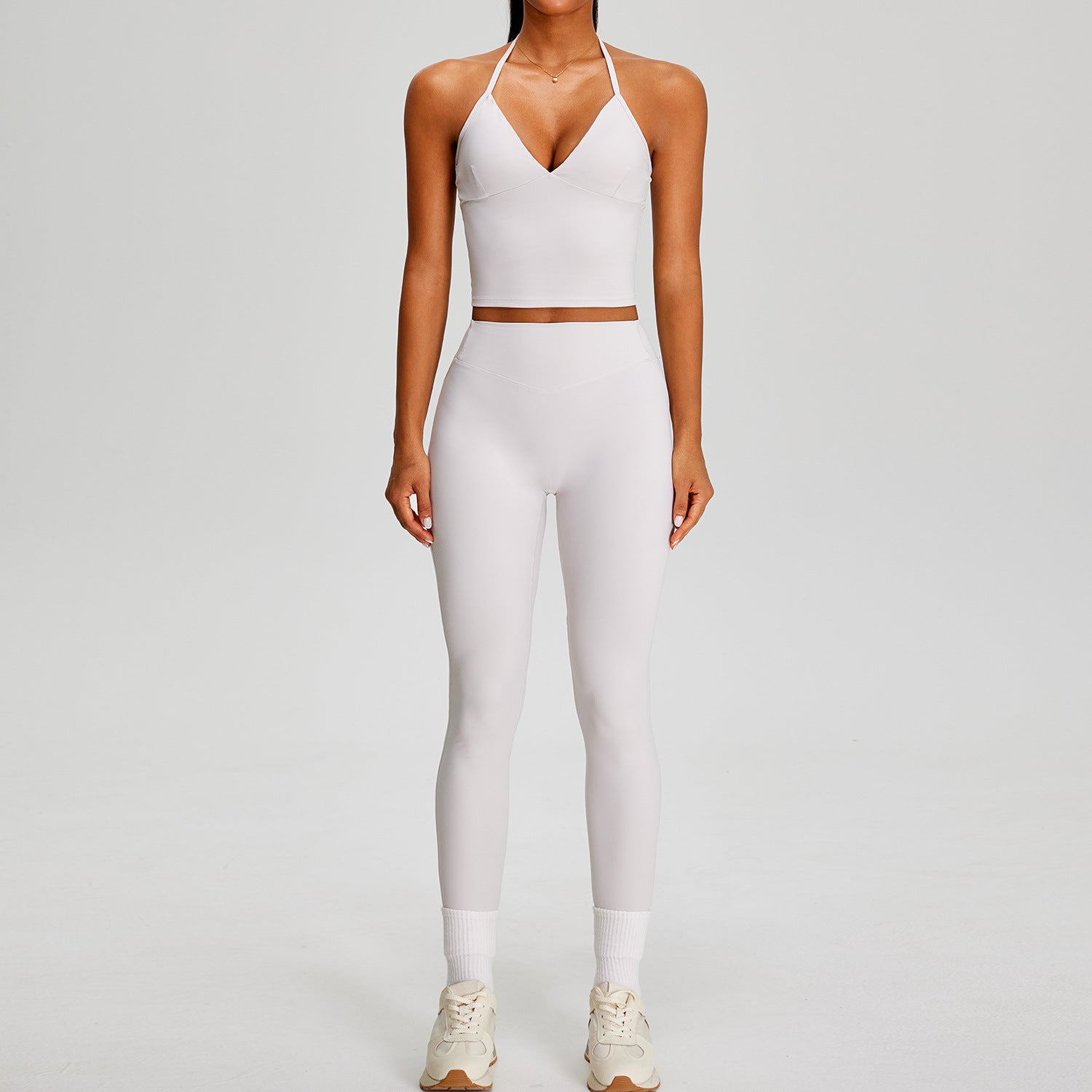 Fashionable back sports shockproof fitness outfit casual yoga sports set