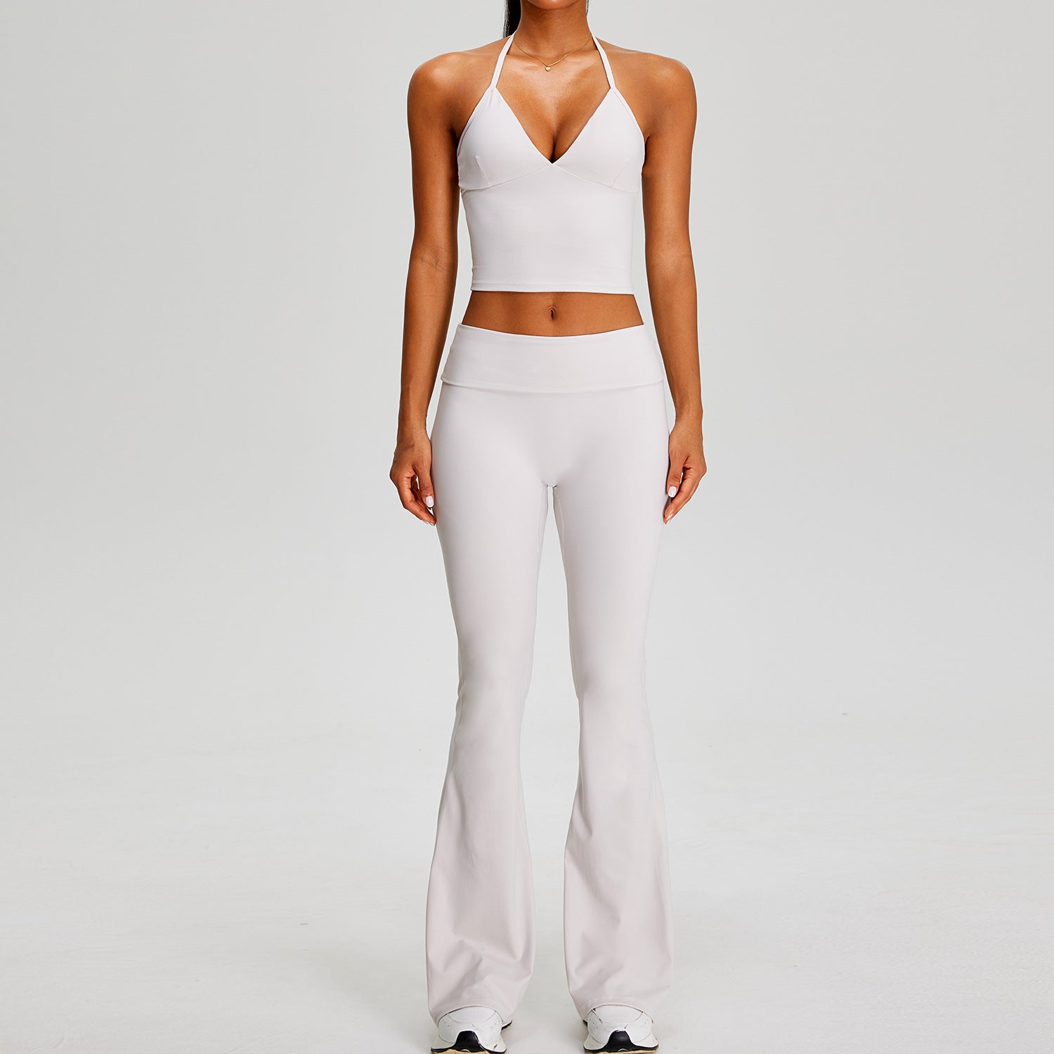 Fashion quick-dry tight solid color fitness clothing casual sports slim-fit sports suit