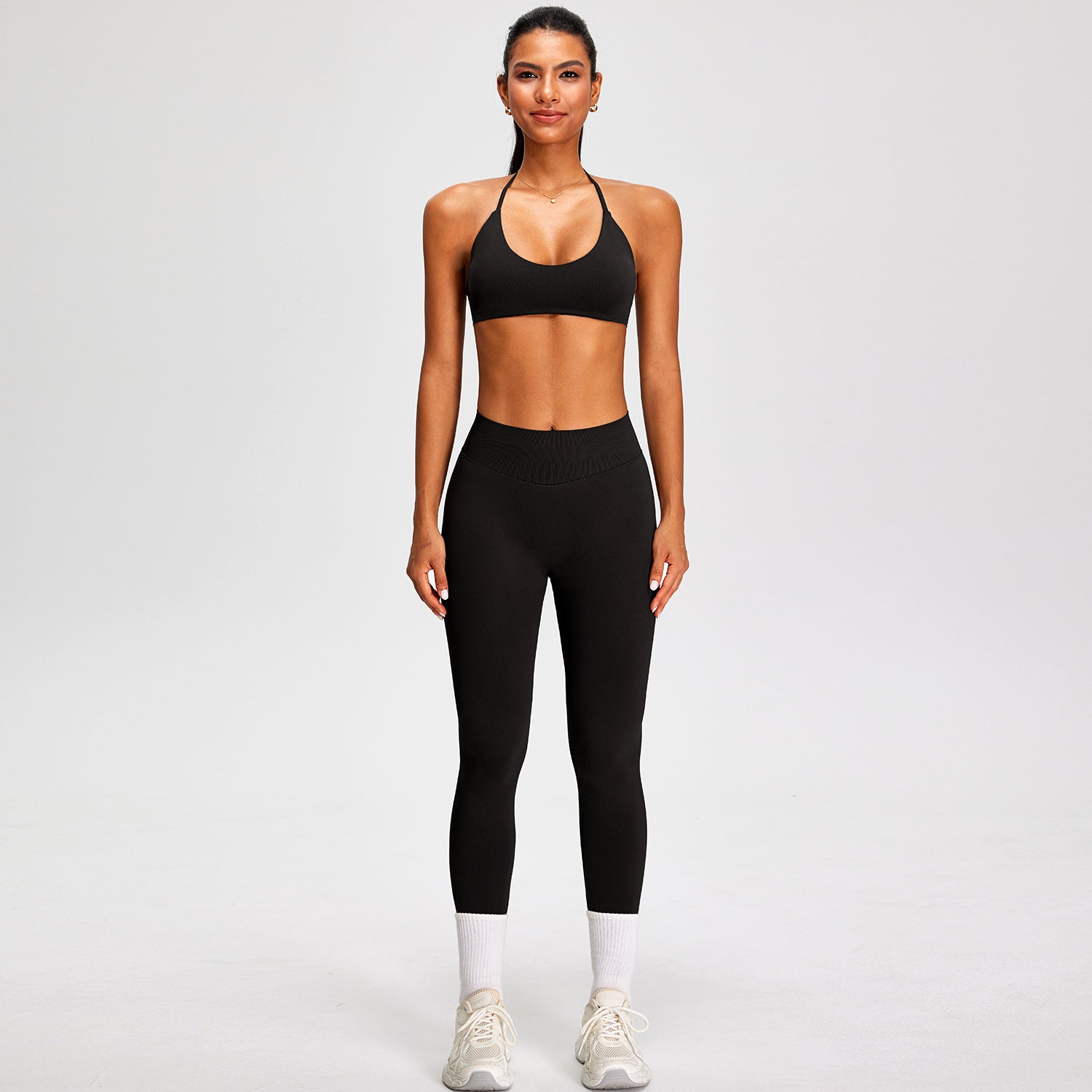 New Seamless Bra Set with High-Elastic, Butt-Lifting, Quick-Drying Yoga Leggings