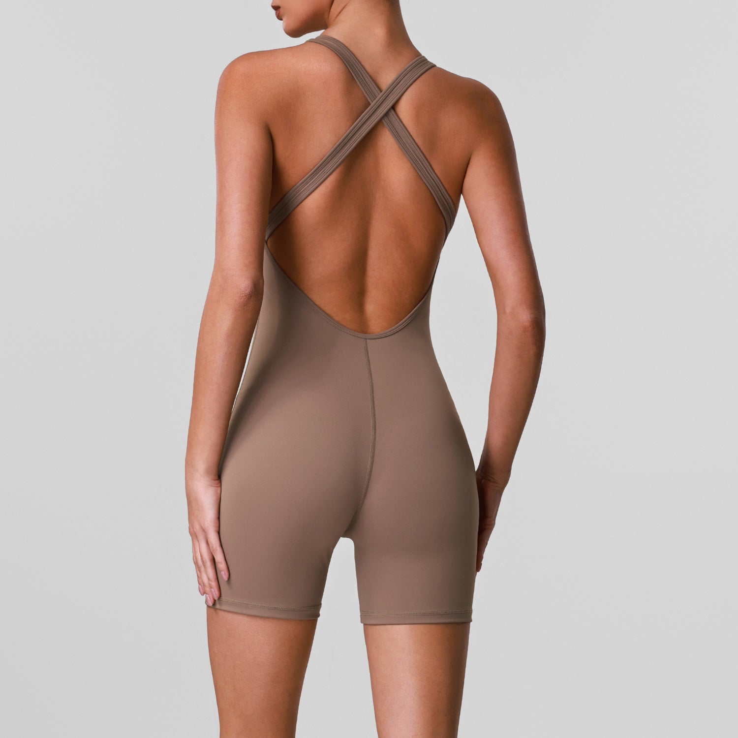 V-Neck Backless Yoga Bodysuit