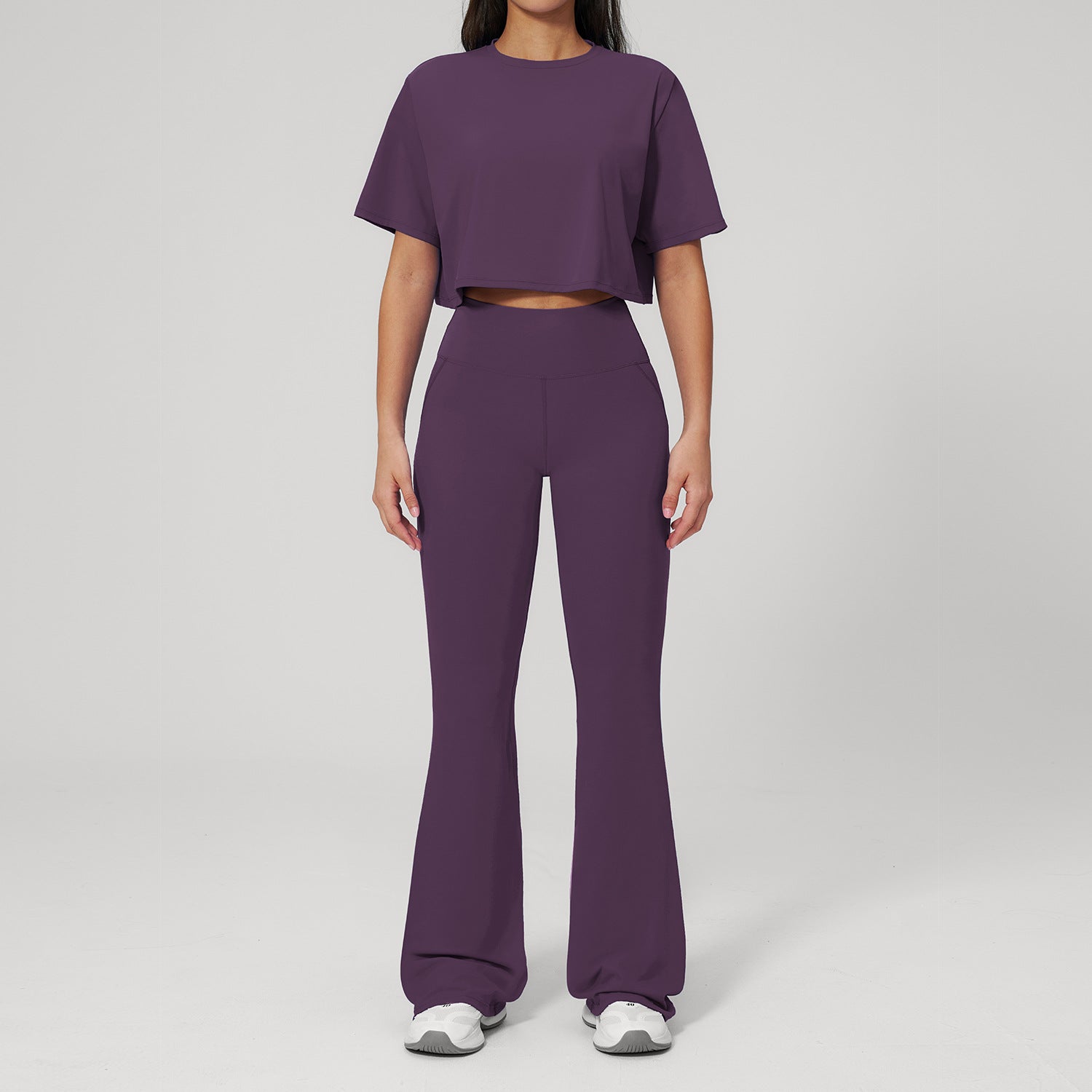 Quick-Drying Short-Sleeve with Compression Leggings Set High-Intensity Workout Gear