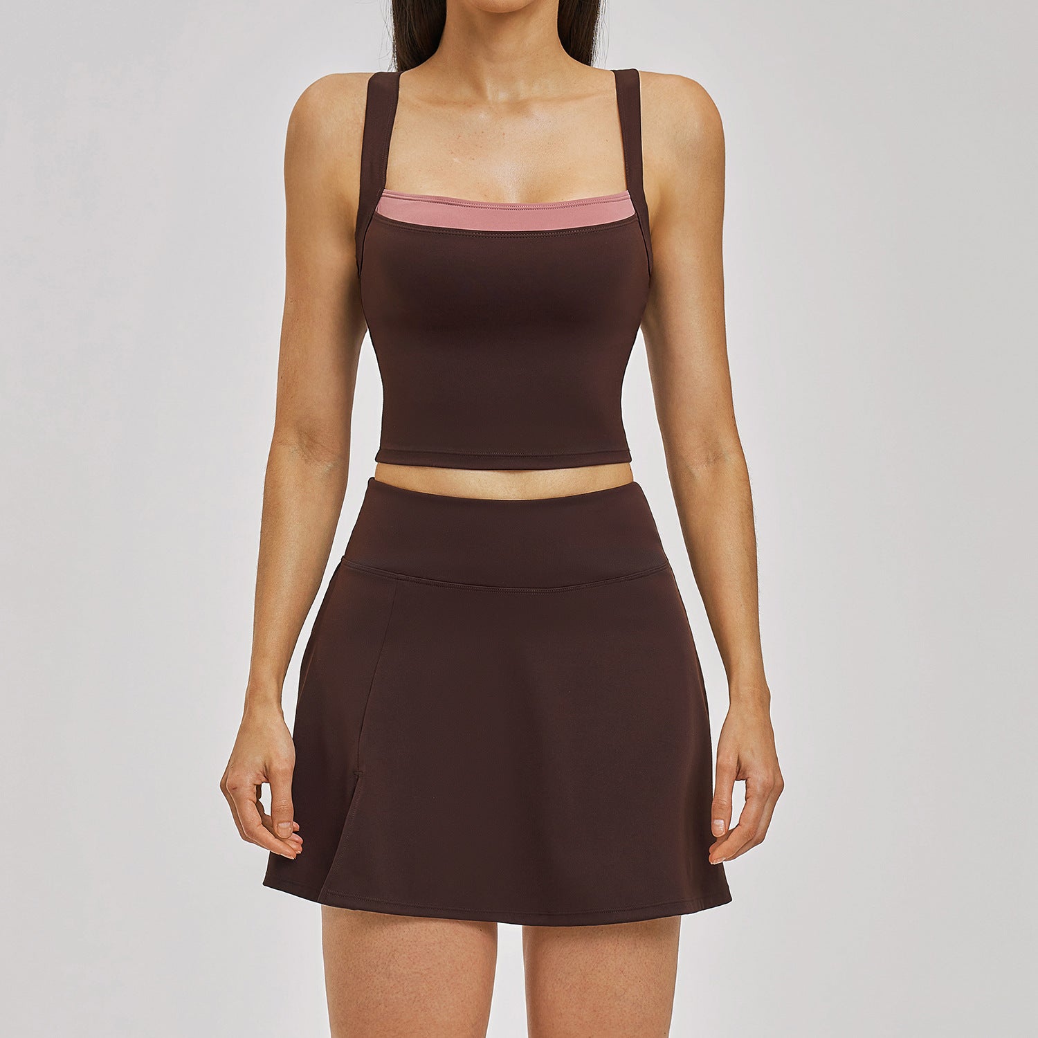Women's Quick-Drying Tennis Set with Crisscross Back