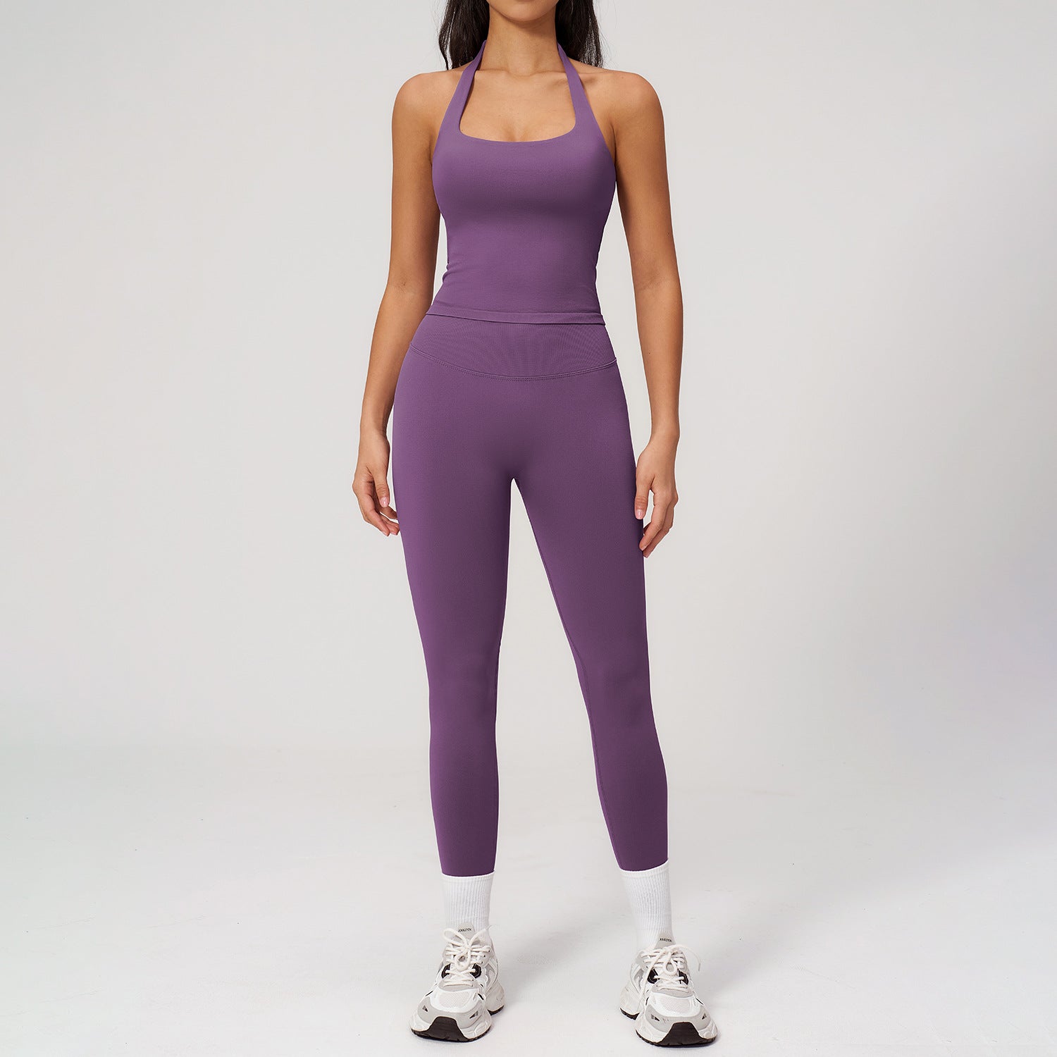 High-Elasticity Quick-Drying Sports Vest with Leggings Set