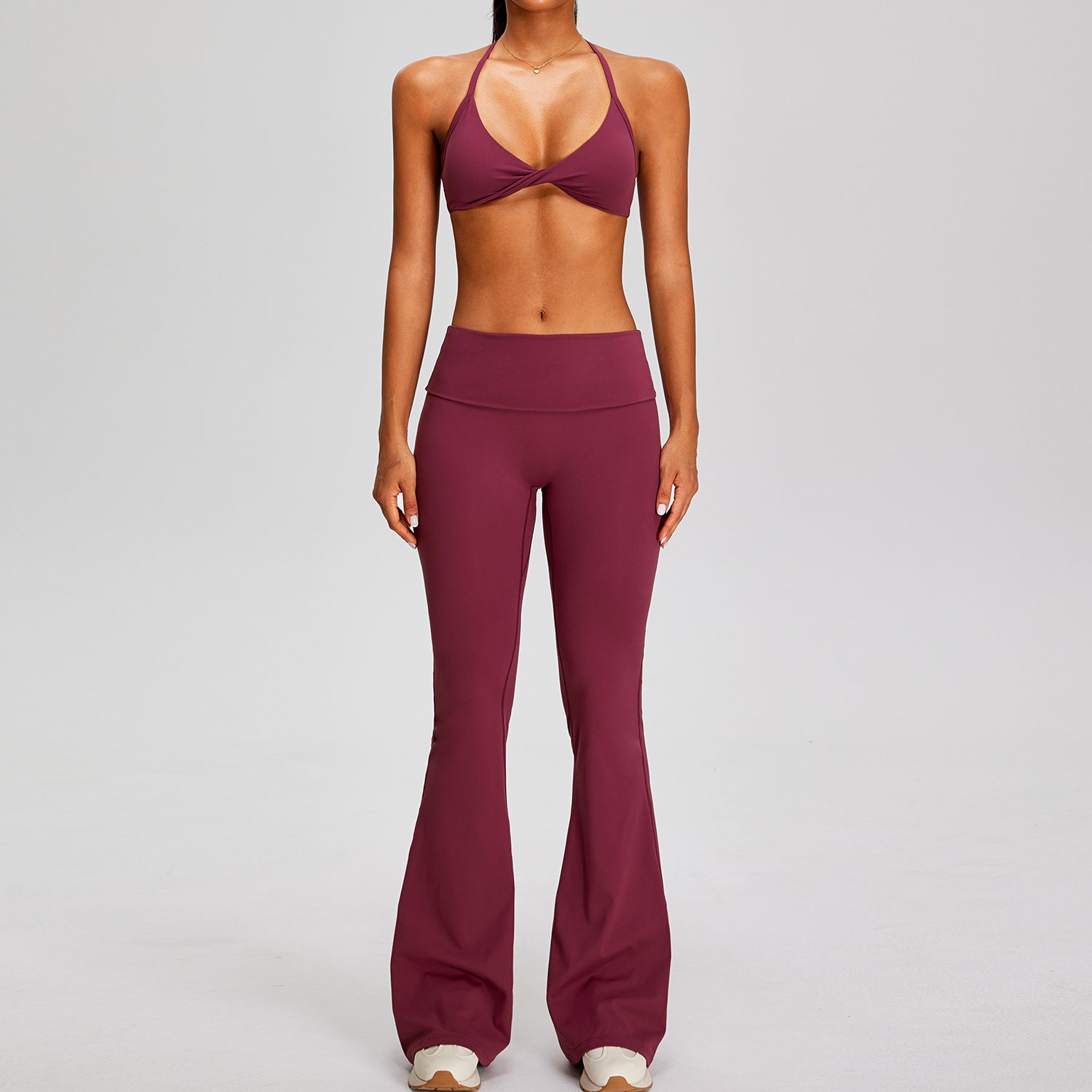 New Style Quick-Drying bras with Form-Fitting flares Yoga Set