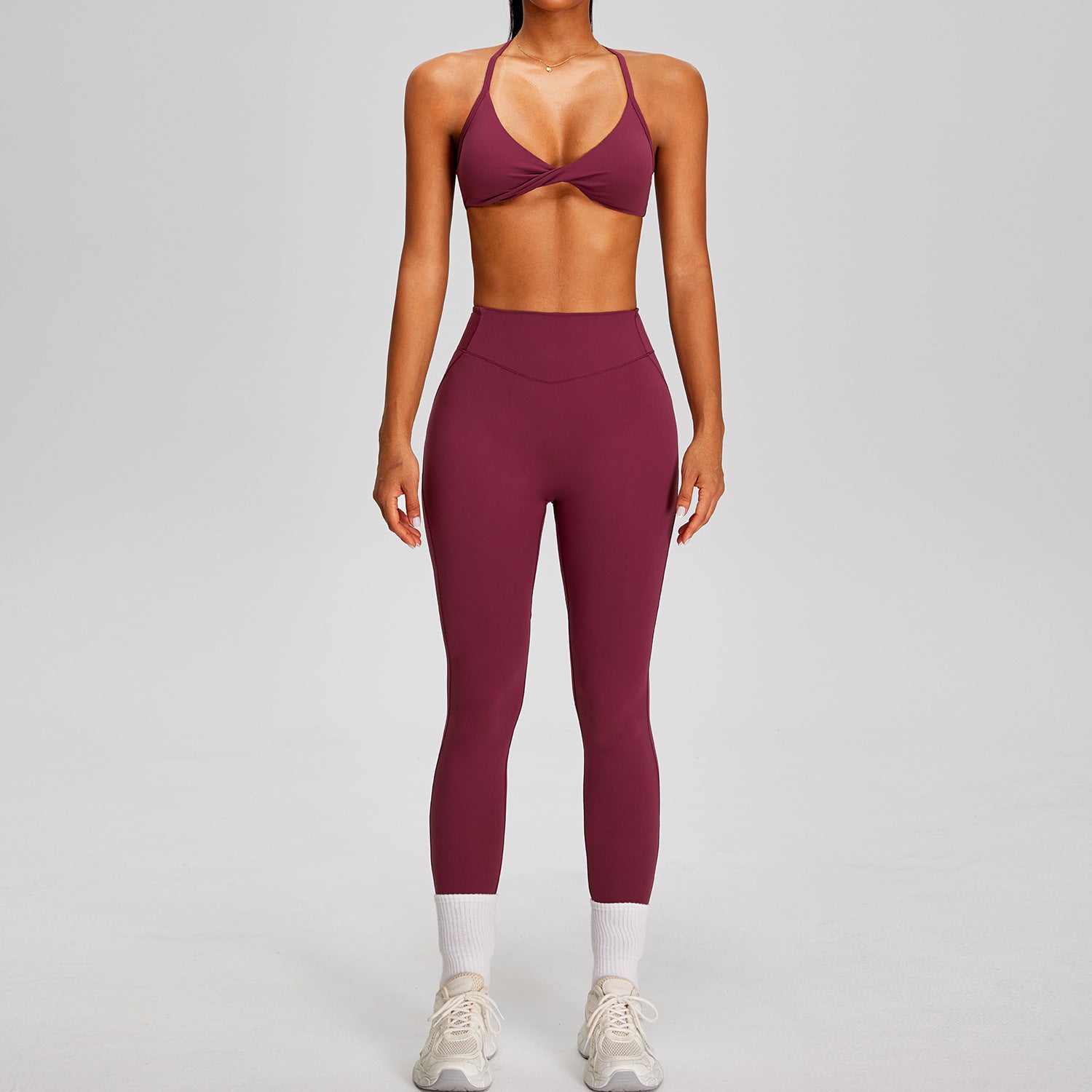 Beautiful Back Bra Quick-Dry High-Waist Butt-Lifting Long leggings Fitness Slimming Tight Yoga Set