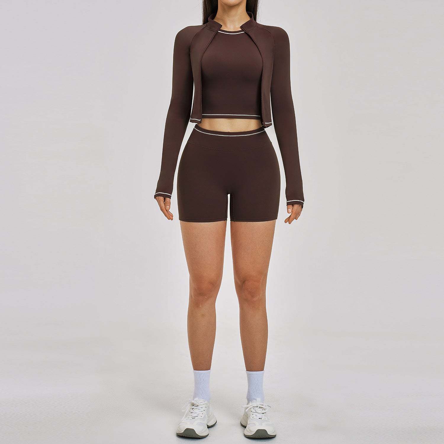 New Color-Block Yoga 3-Piece Set Slim-Fit Outdoor Running set