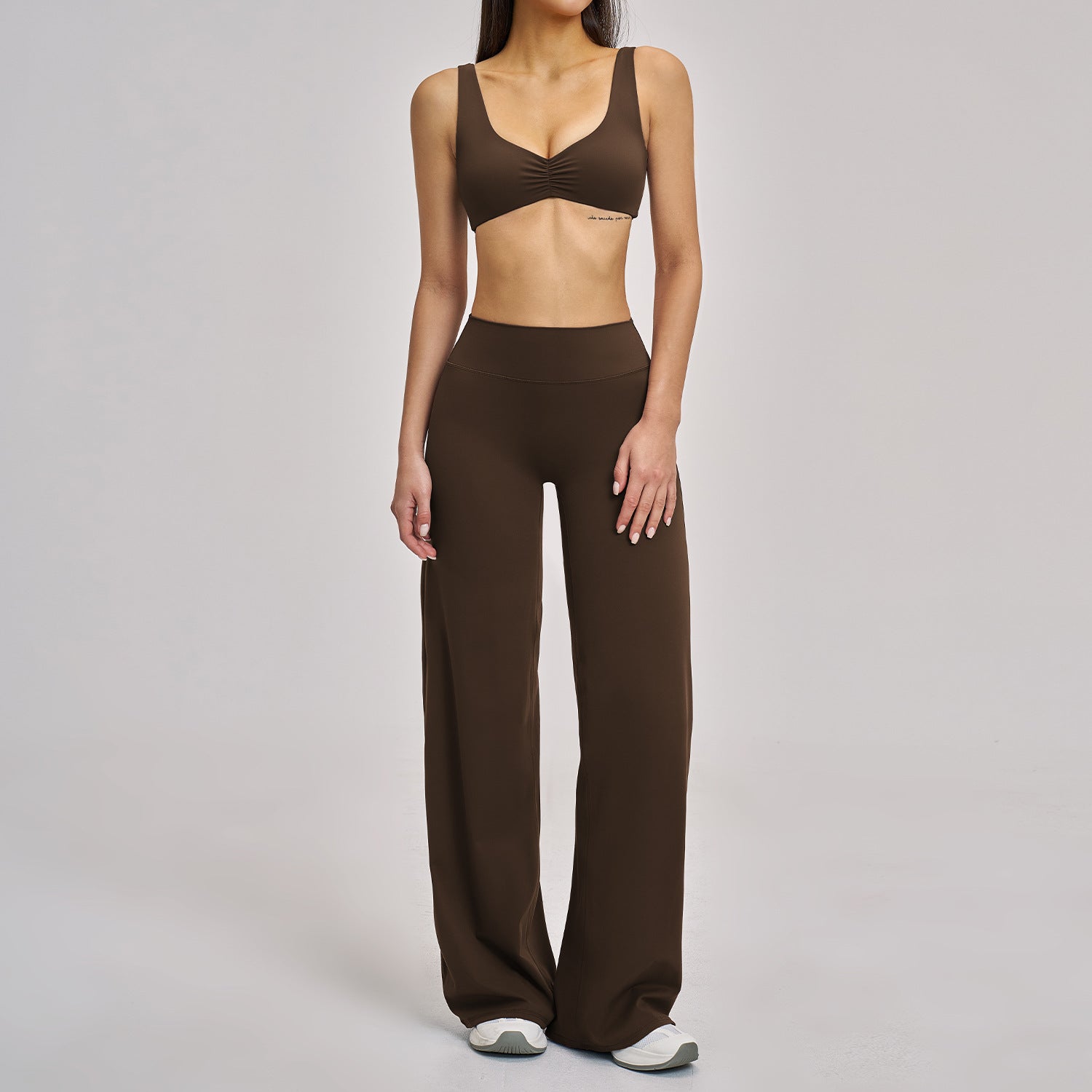 Athletic Wide-Leg Fitness Set Outdoor Casual Sportswear