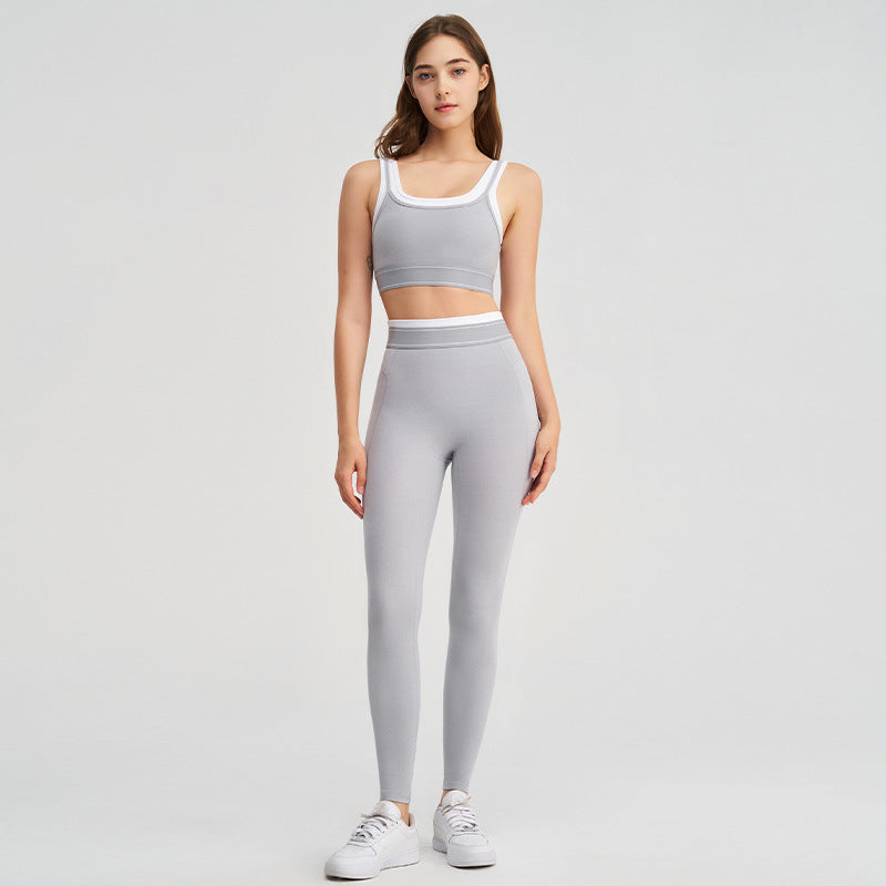 Women's casual sports bras with leggings yoga set