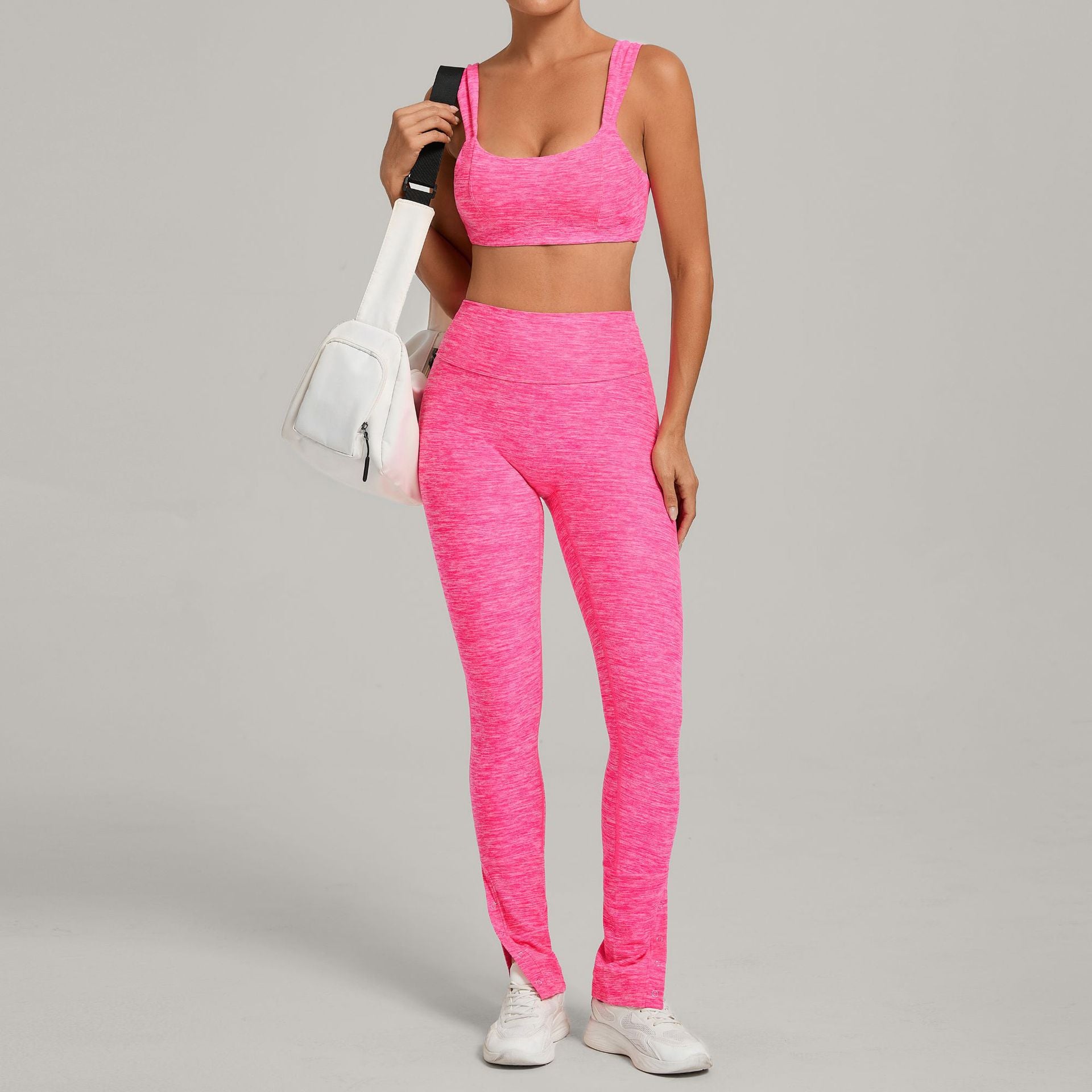 Adjustable-Strap Sports Fitness Set Casual Two-Piece Athletic Outfit