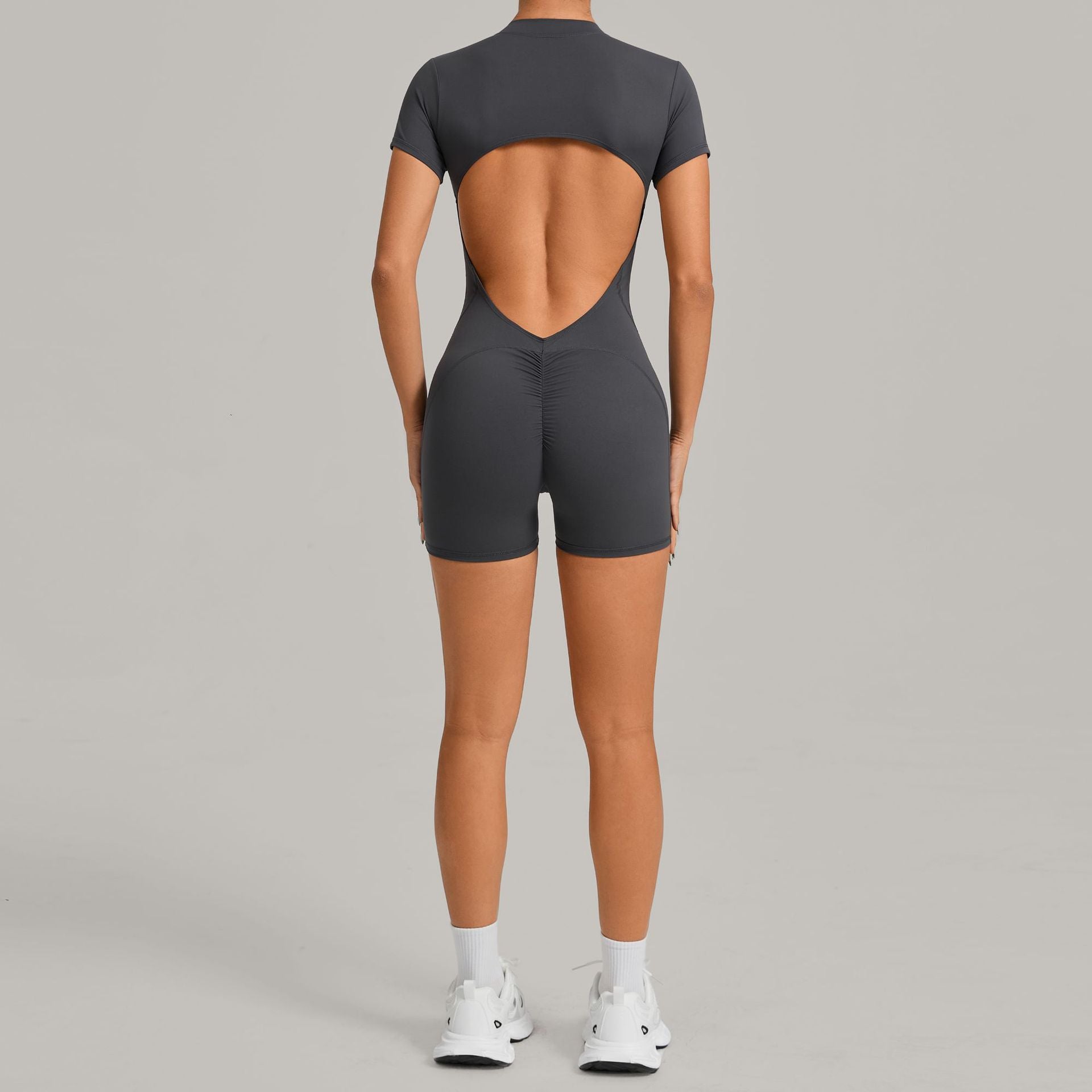 Butt-Lifting Athletic Jumpsuit Backless One-Piece Yoga Fitness Bodysuit