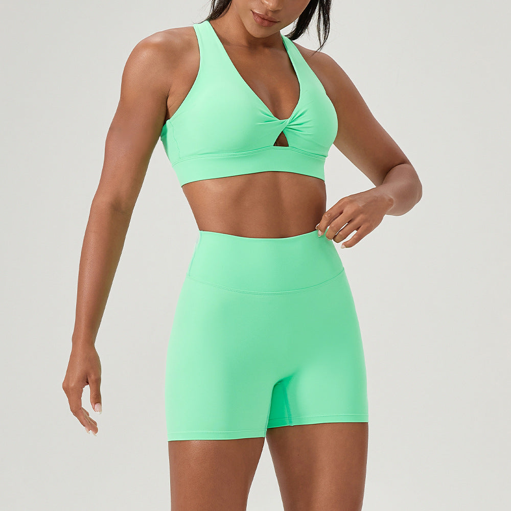 Sexy Sports Bras High-Waisted Leggings Fitness Set