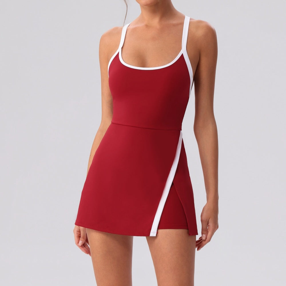 Slimming Anti-Exposure Camisole Tennis Dress