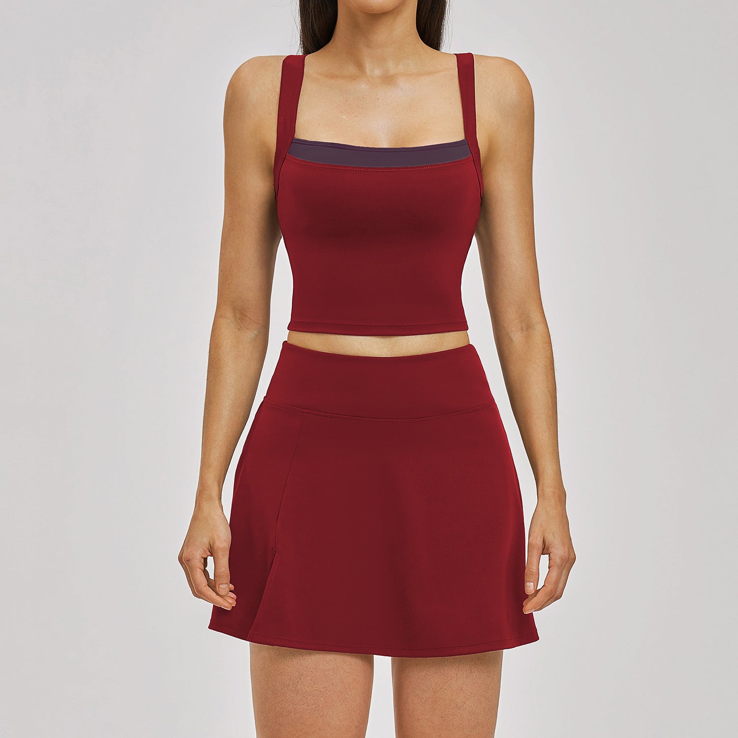 Women's Quick-Drying Tennis Set with Crisscross Back