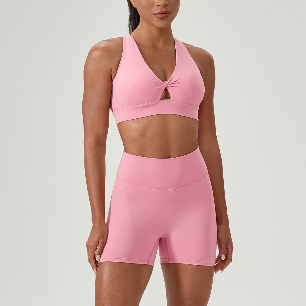 Sexy Sports Bras High-Waisted Leggings Fitness Set