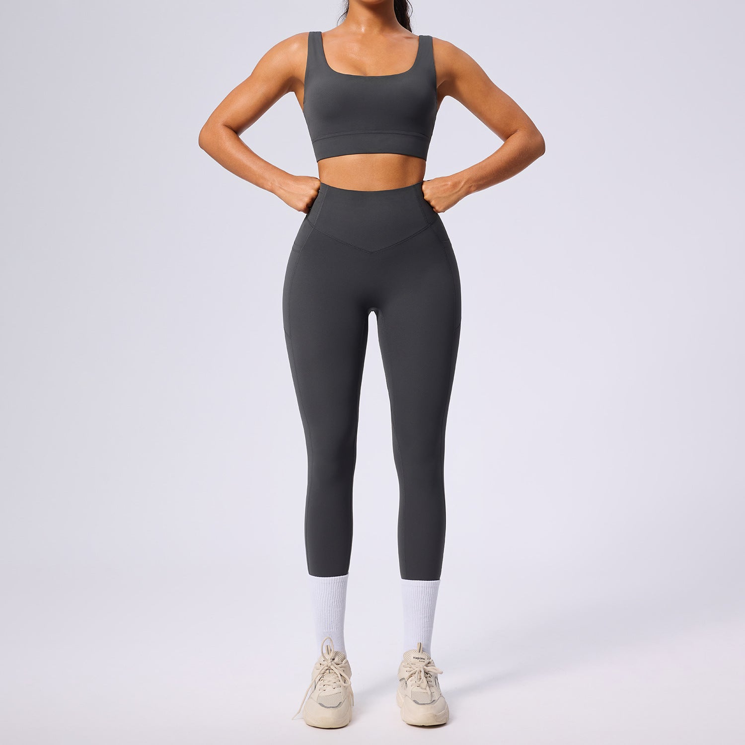 Women's new fitness quick-drying sports bras set