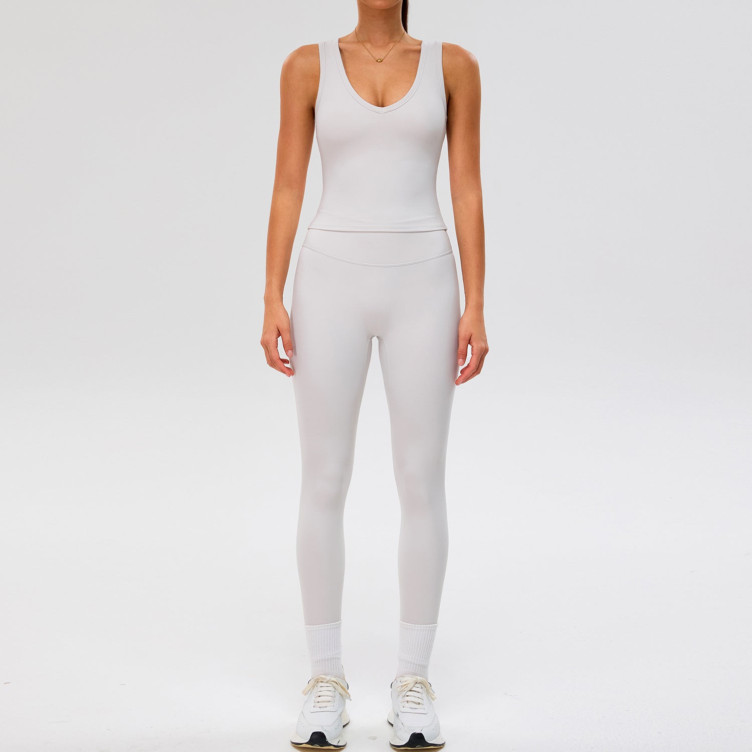 Quick-drying high waist leggings with bras yoga set