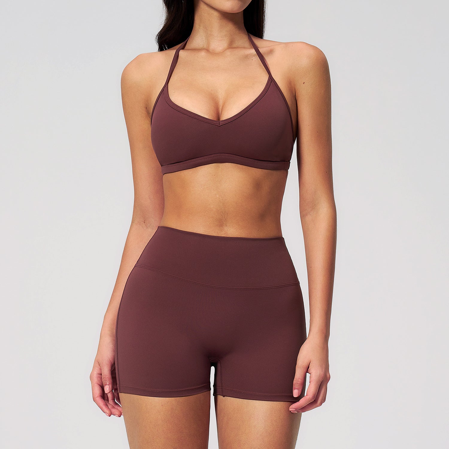 Women's new sports bras with shorts fitness yoga set