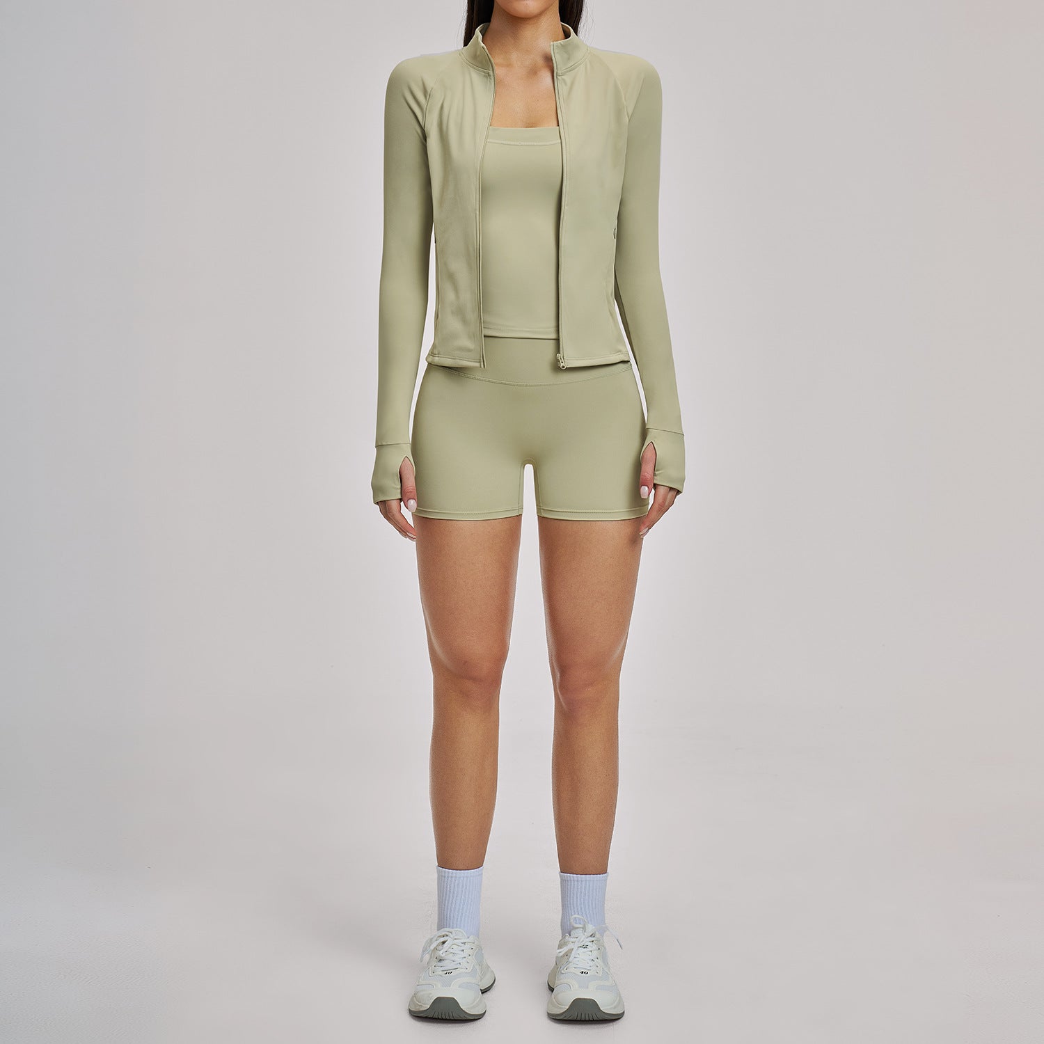 Women's Casual Fitness Set 3-Piece Outdoor Running Sports Outfit