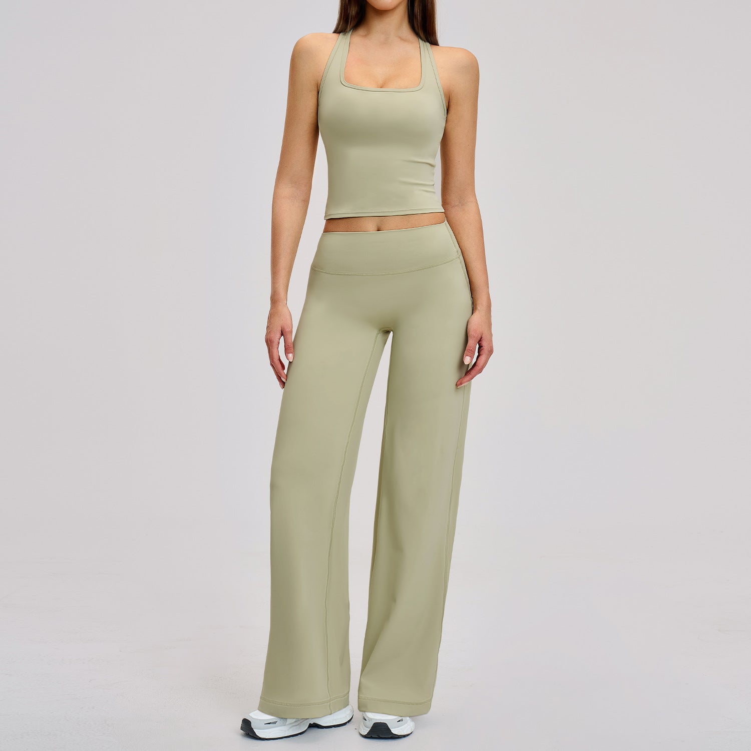 Wholesale high waist pant fitness Matching yoga set