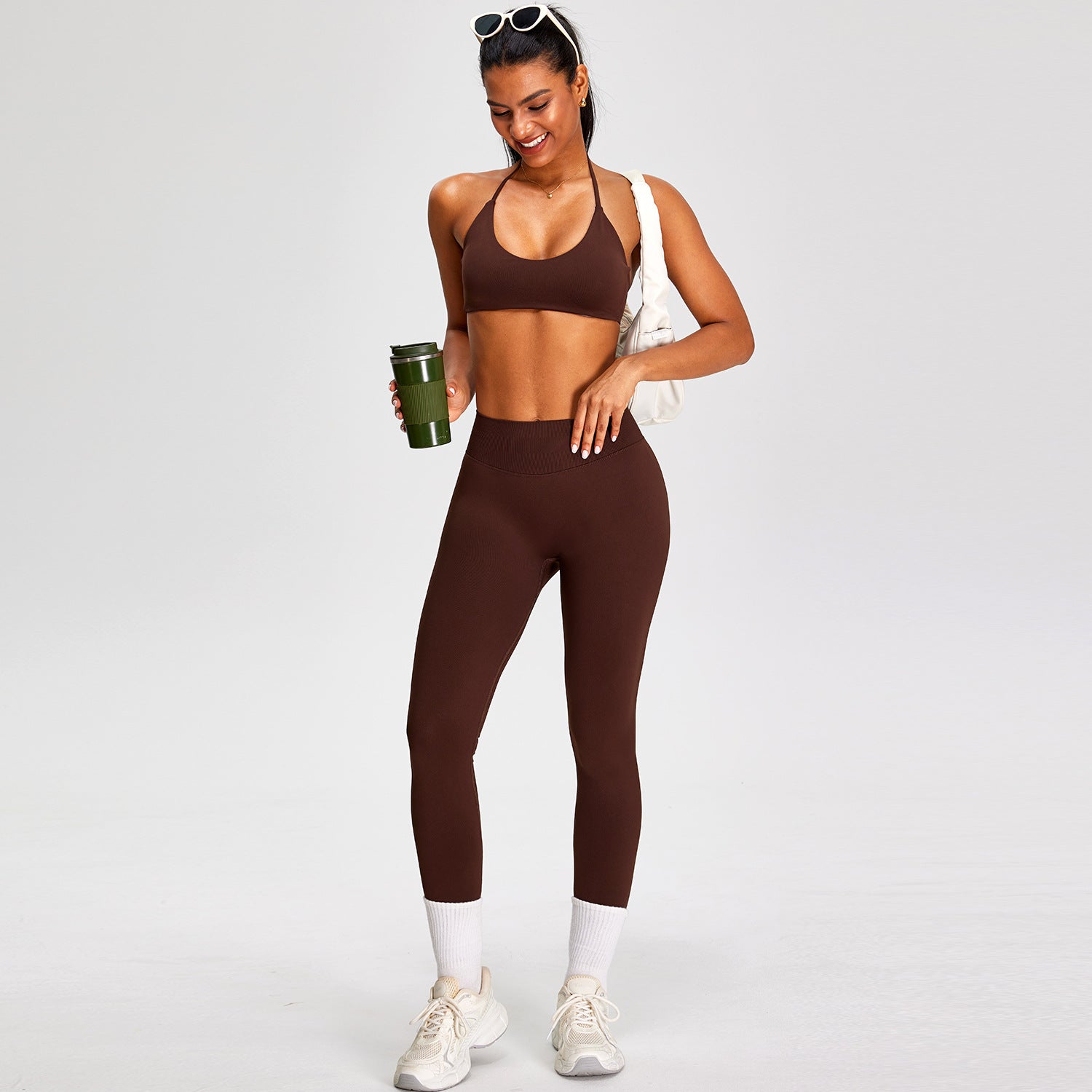 New Seamless Bra Set with High-Elastic, Butt-Lifting, Quick-Drying Yoga Leggings