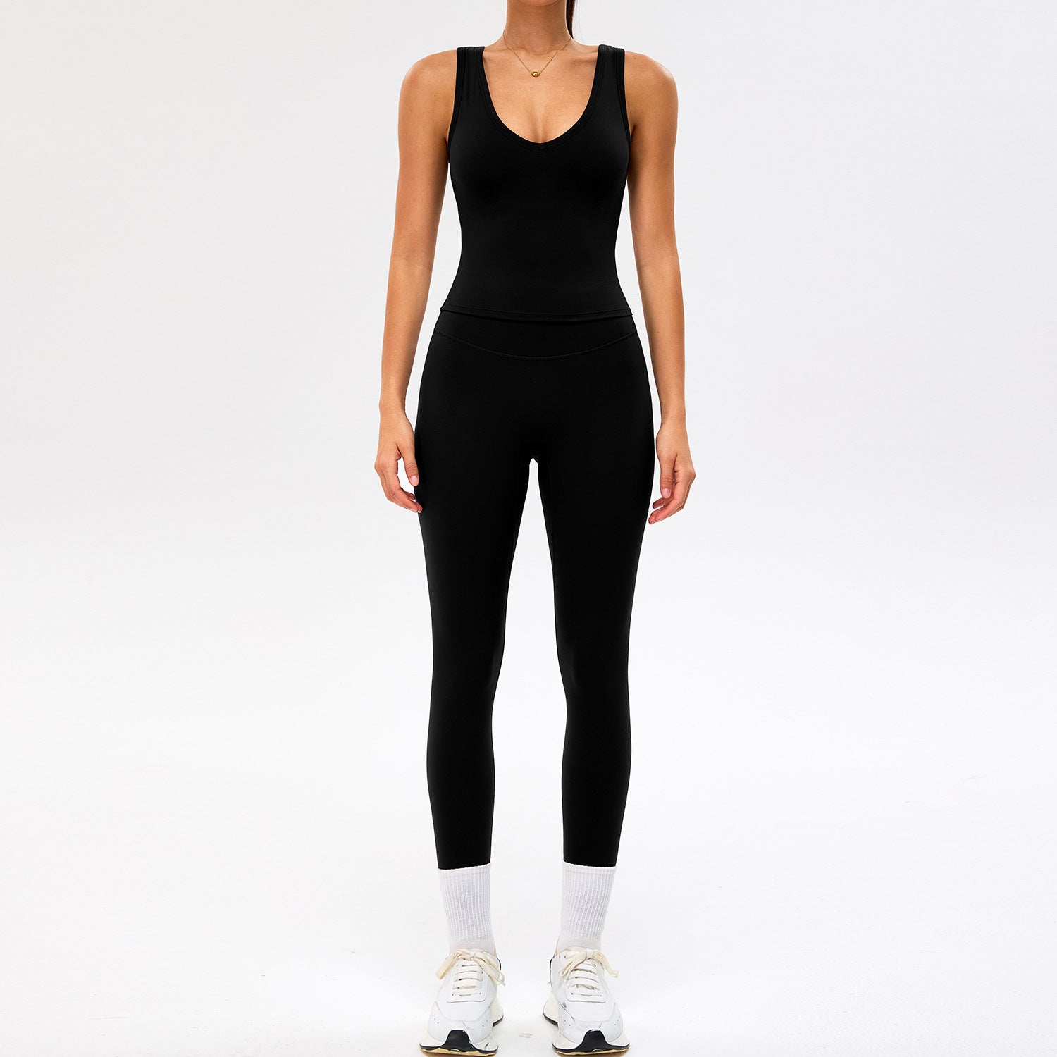 Quick-drying high waist leggings with bras yoga set