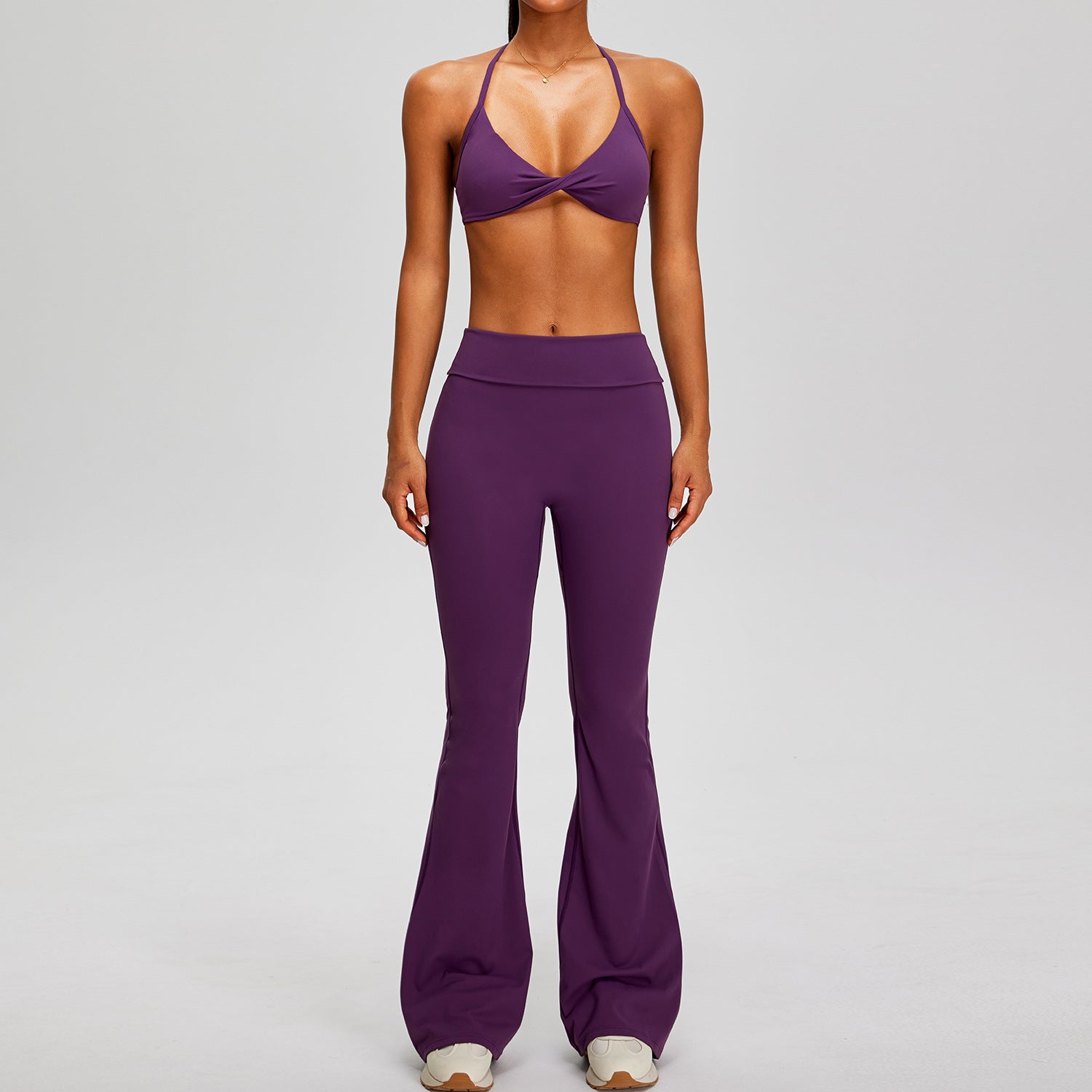 New Style Quick-Drying bras with Form-Fitting flares Yoga Set