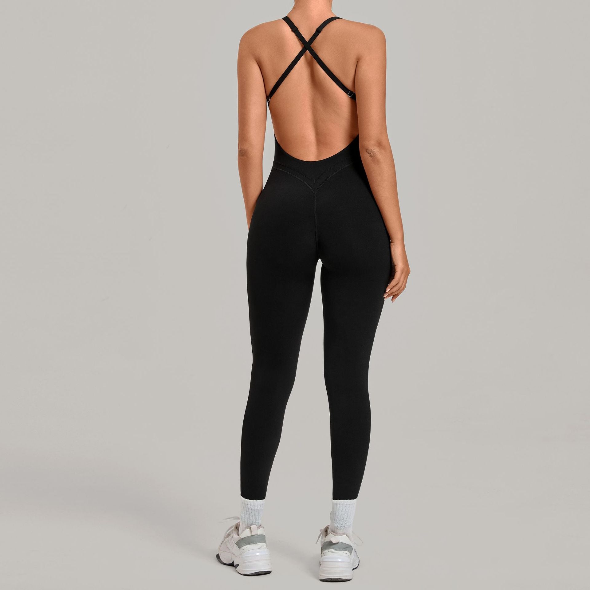 Women's Cross-Back Design Butt-Lifting Yoga Jumpsuit