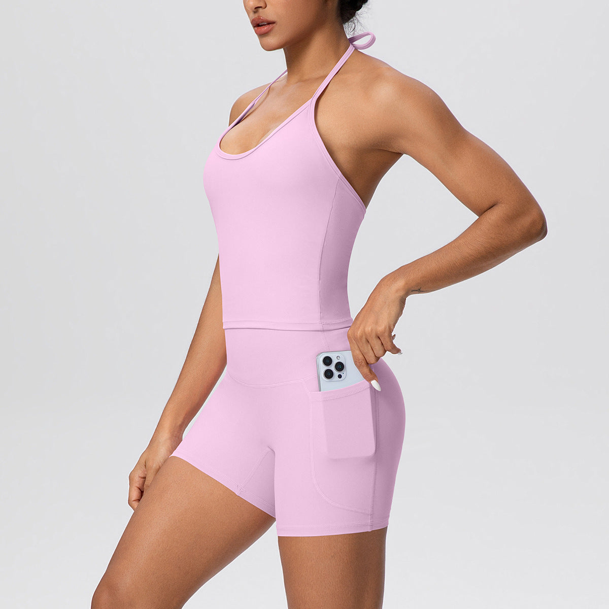 Women's soft farbic bras with shorts yoga set