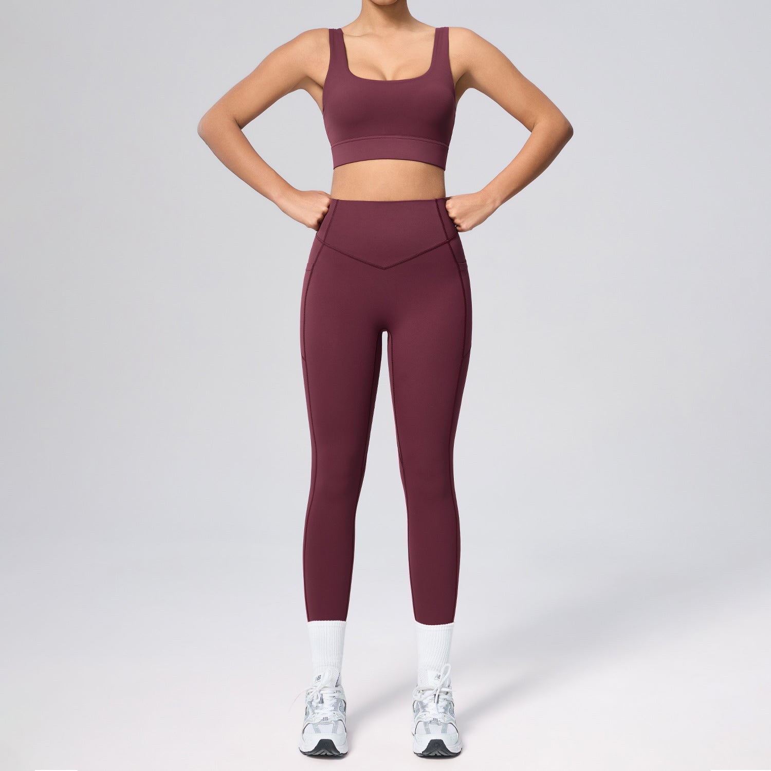 Women's new fitness quick-drying sports bras set