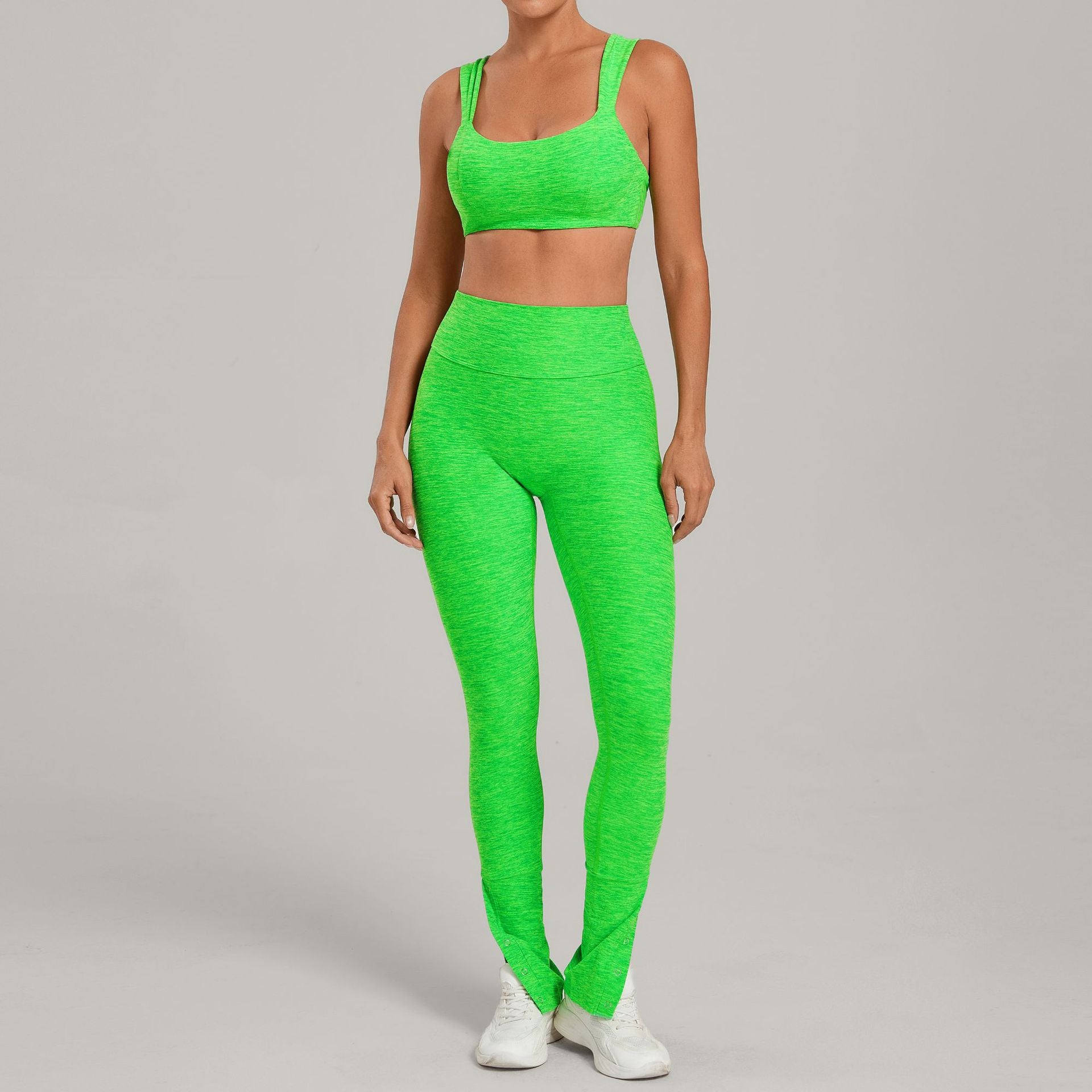 Adjustable-Strap Sports Fitness Set Casual Two-Piece Athletic Outfit