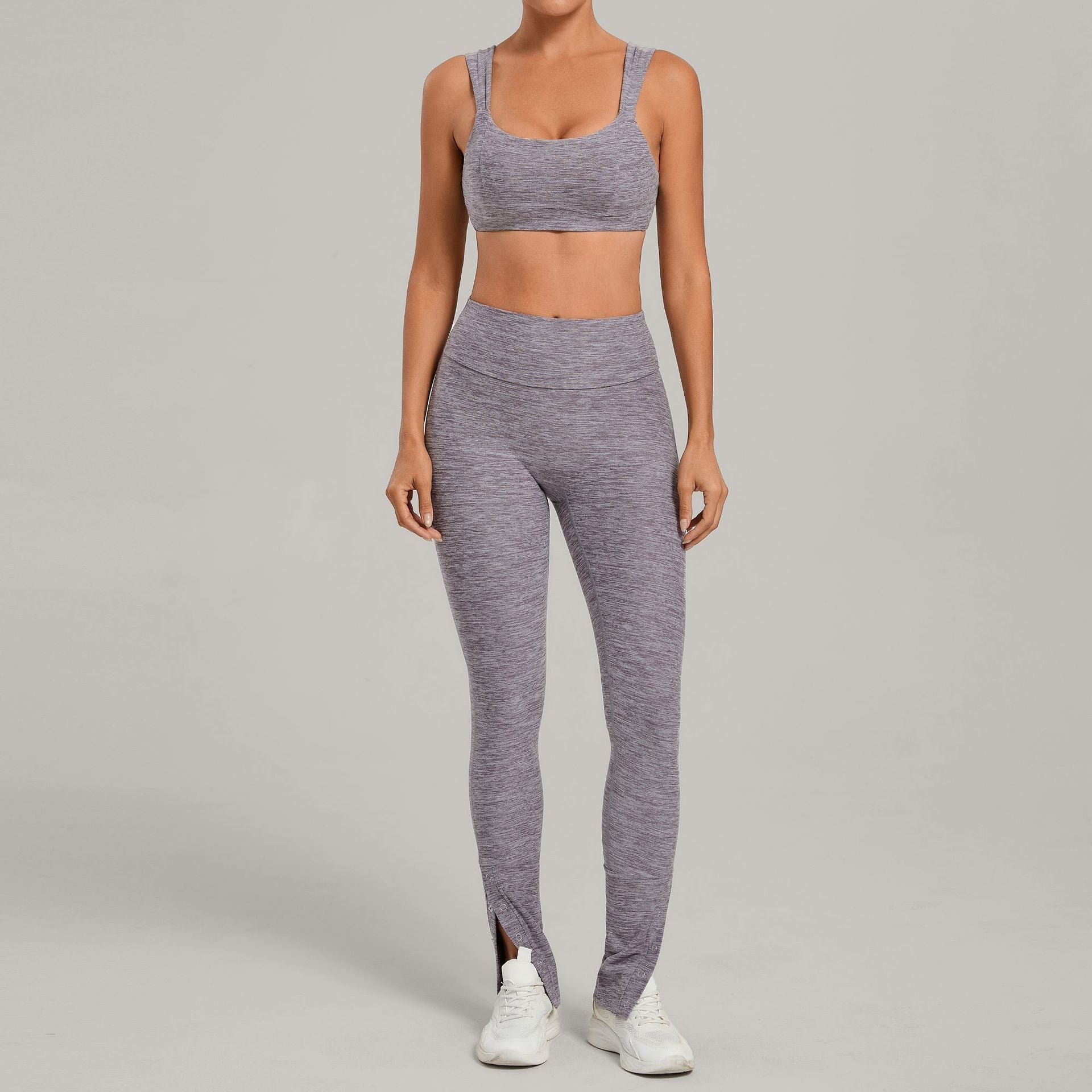 Adjustable-Strap Sports Fitness Set Casual Two-Piece Athletic Outfit