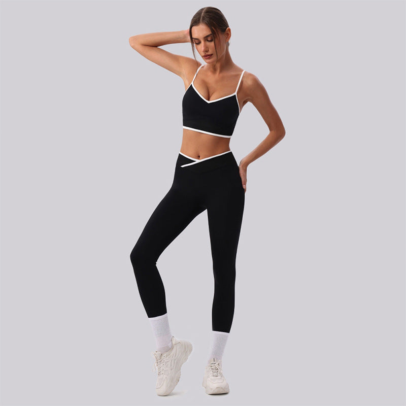 Women's Breathable Bras with Butt-Lifting leggings Yoga Two-Piece Set