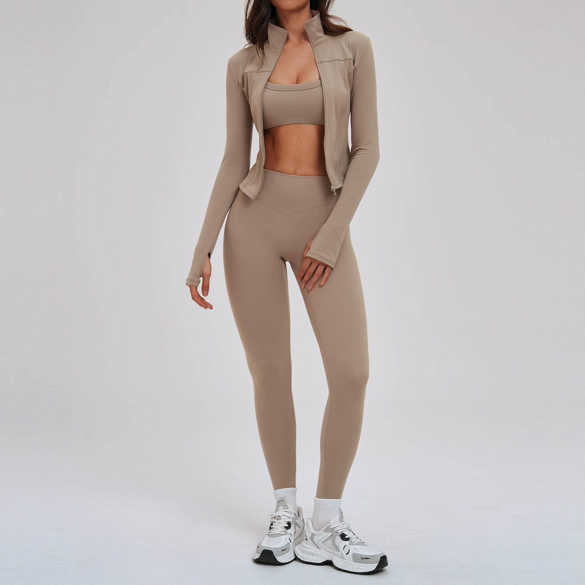 Women's wholesale Breathable sports bra 3 pieces yoga set