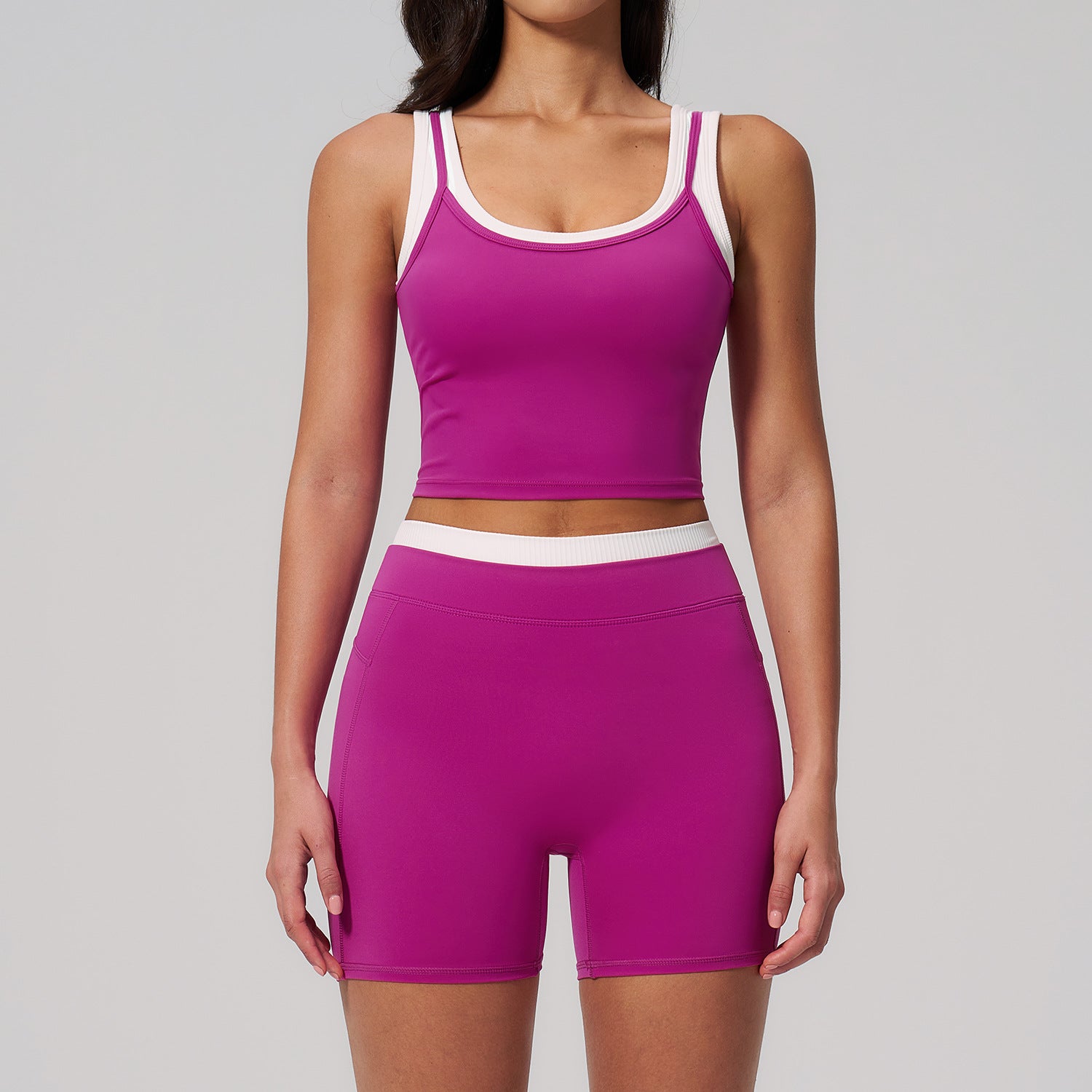 Women's Ribbed High-Waisted Versatile Fitness Sports Set