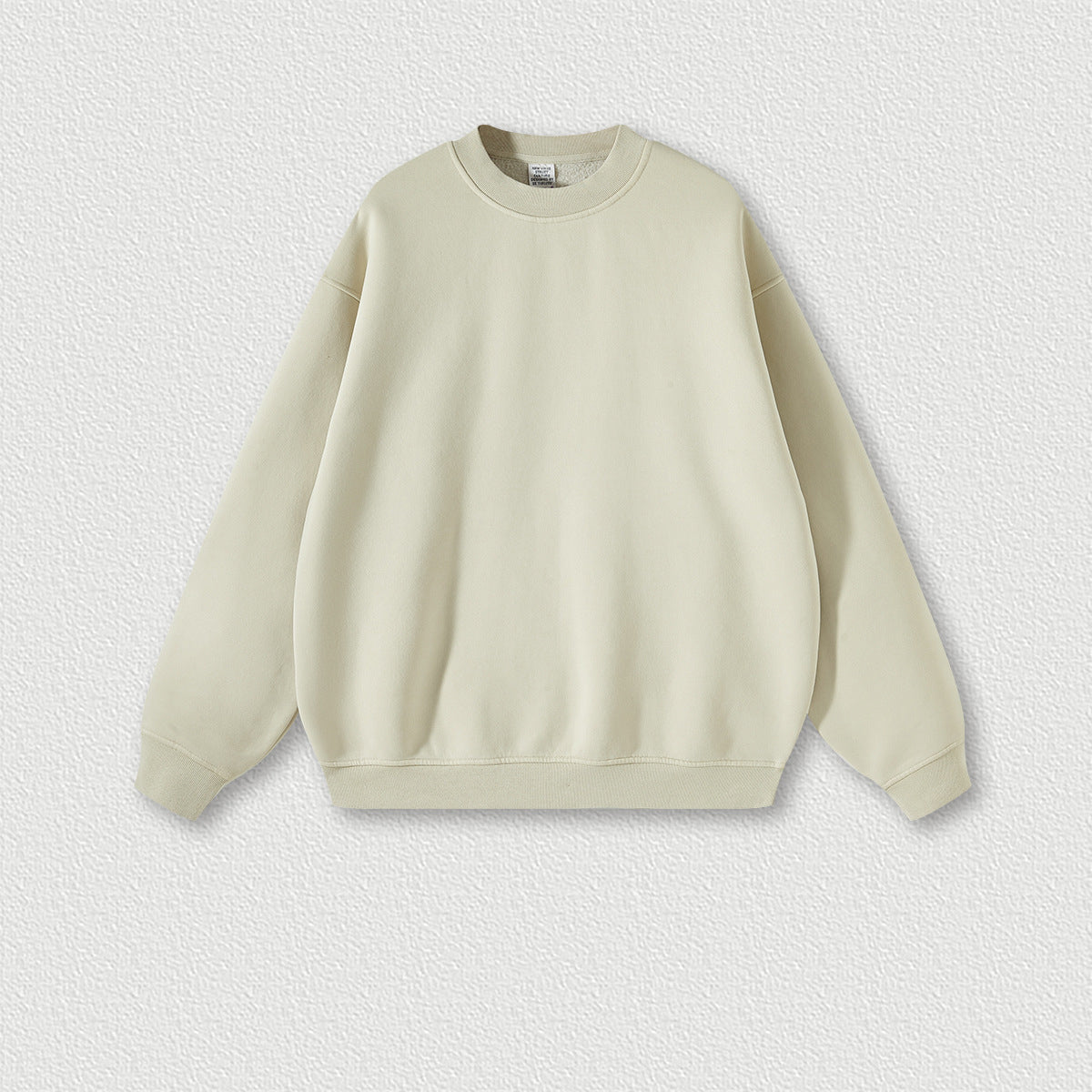 Men's Heavy Washed Velvet Round Neck Sweatshirt