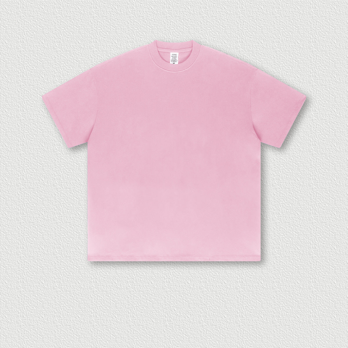 Men's Wear pure cotton heavyweight solid color off-shoulder short sleeves loose