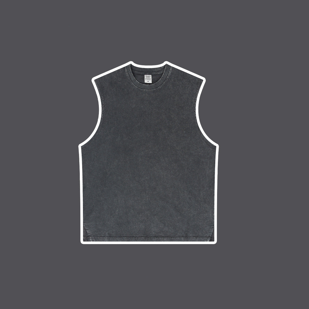 Children's Heavy Industry Washed Slit Sleeveless Vest Heavy Cotton