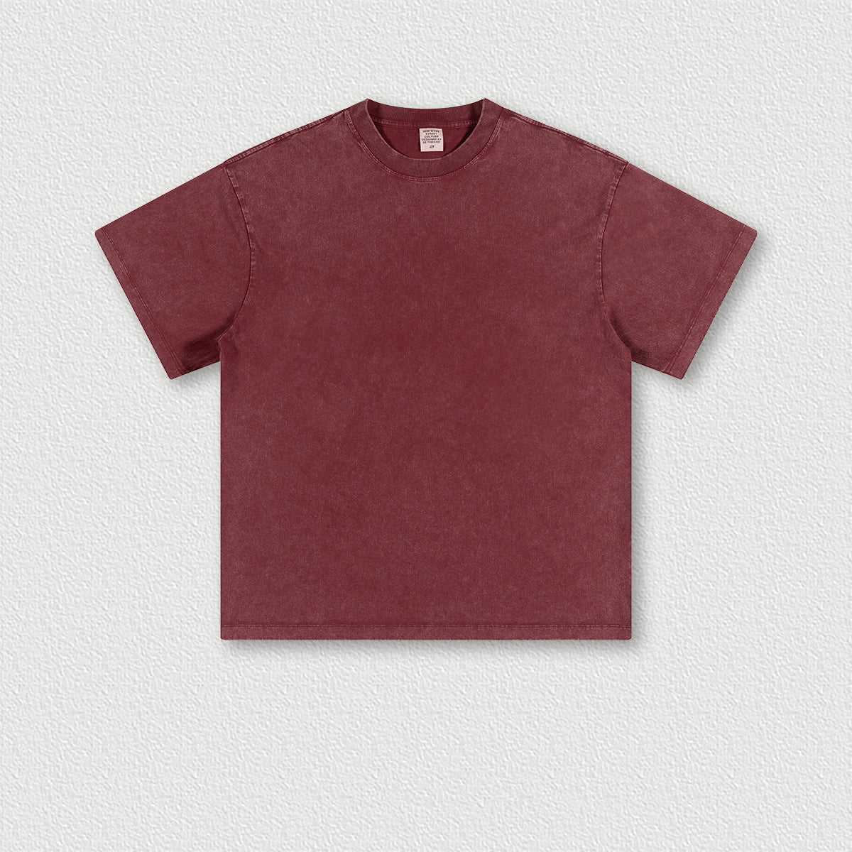 Men's Wear Heavy Washed Short Sleeve Round Neck